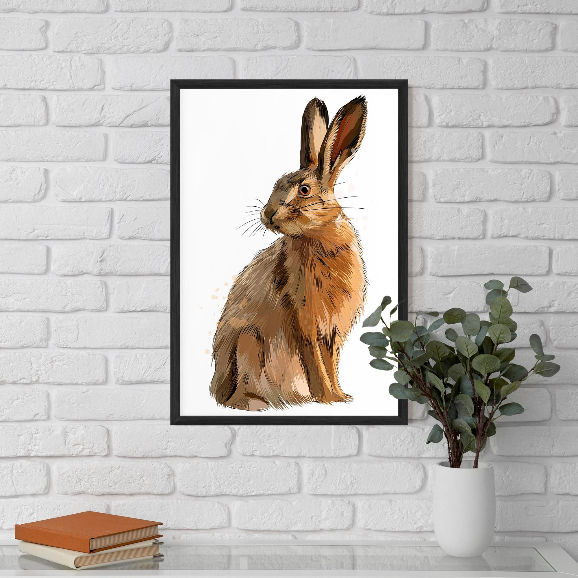 Keretezett Poszter Painted Bunny mockup 5