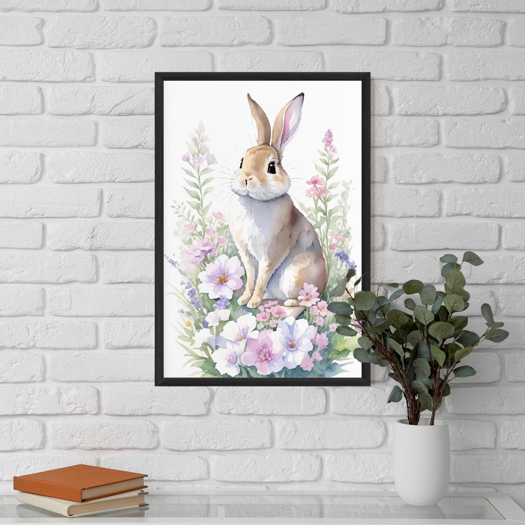 Keretezett Poszter Pretty Cute Bunny mockup 5