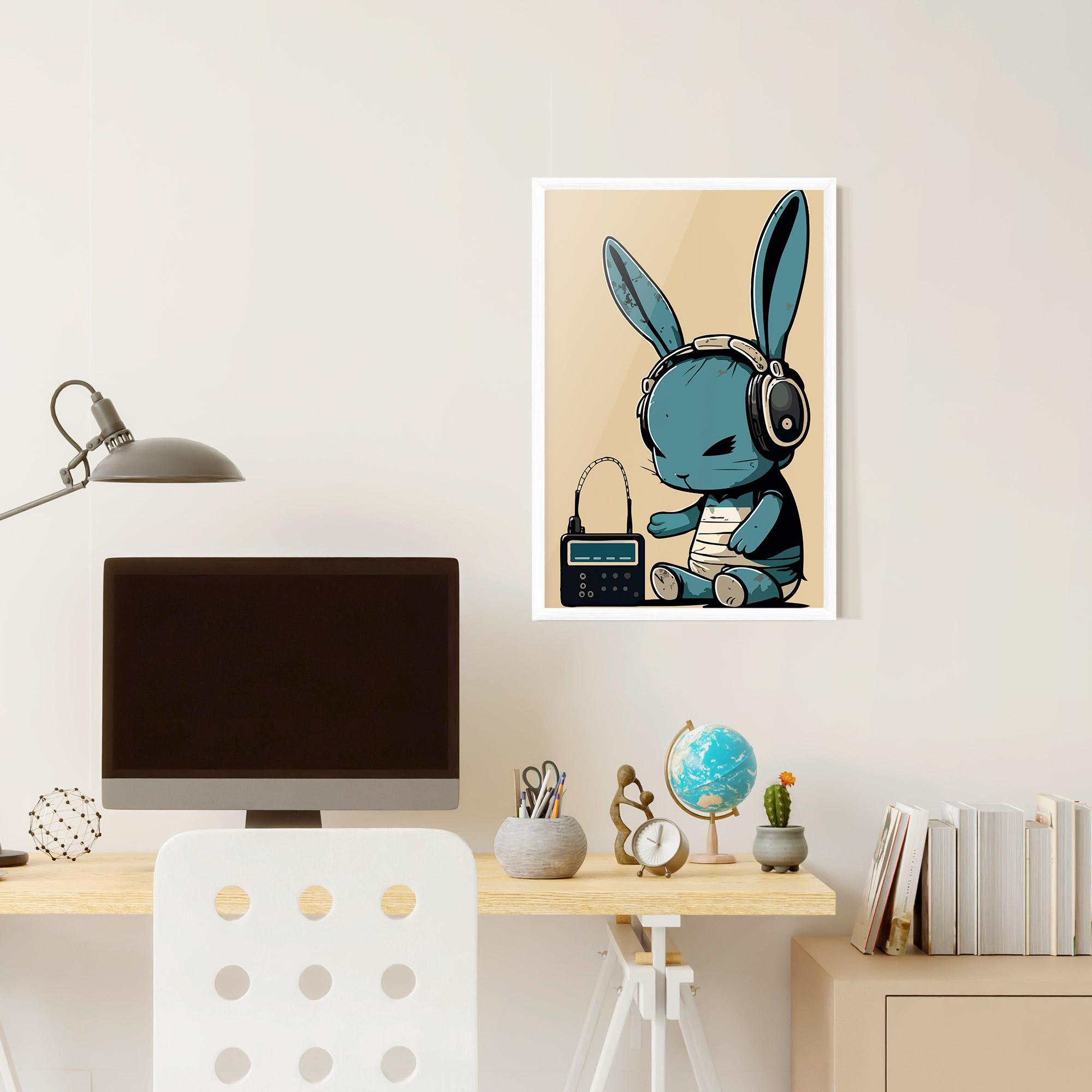 Keretezett Poszter Blue Baby Bunny mockup 6