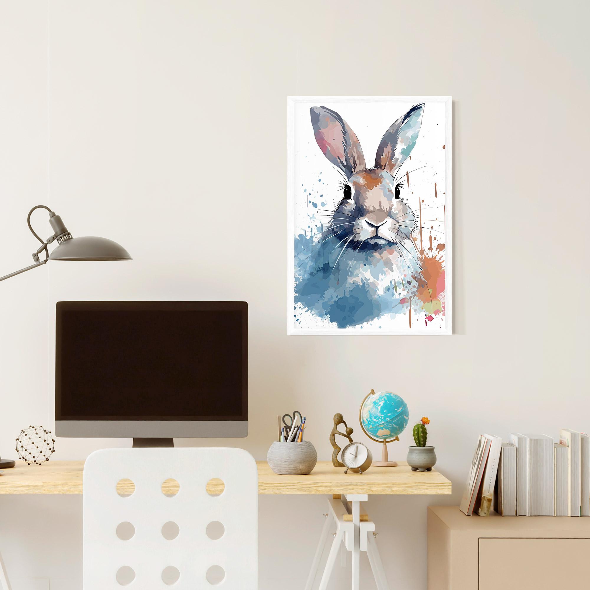 Keretezett Poszter Bunny Art Splash mockup 6