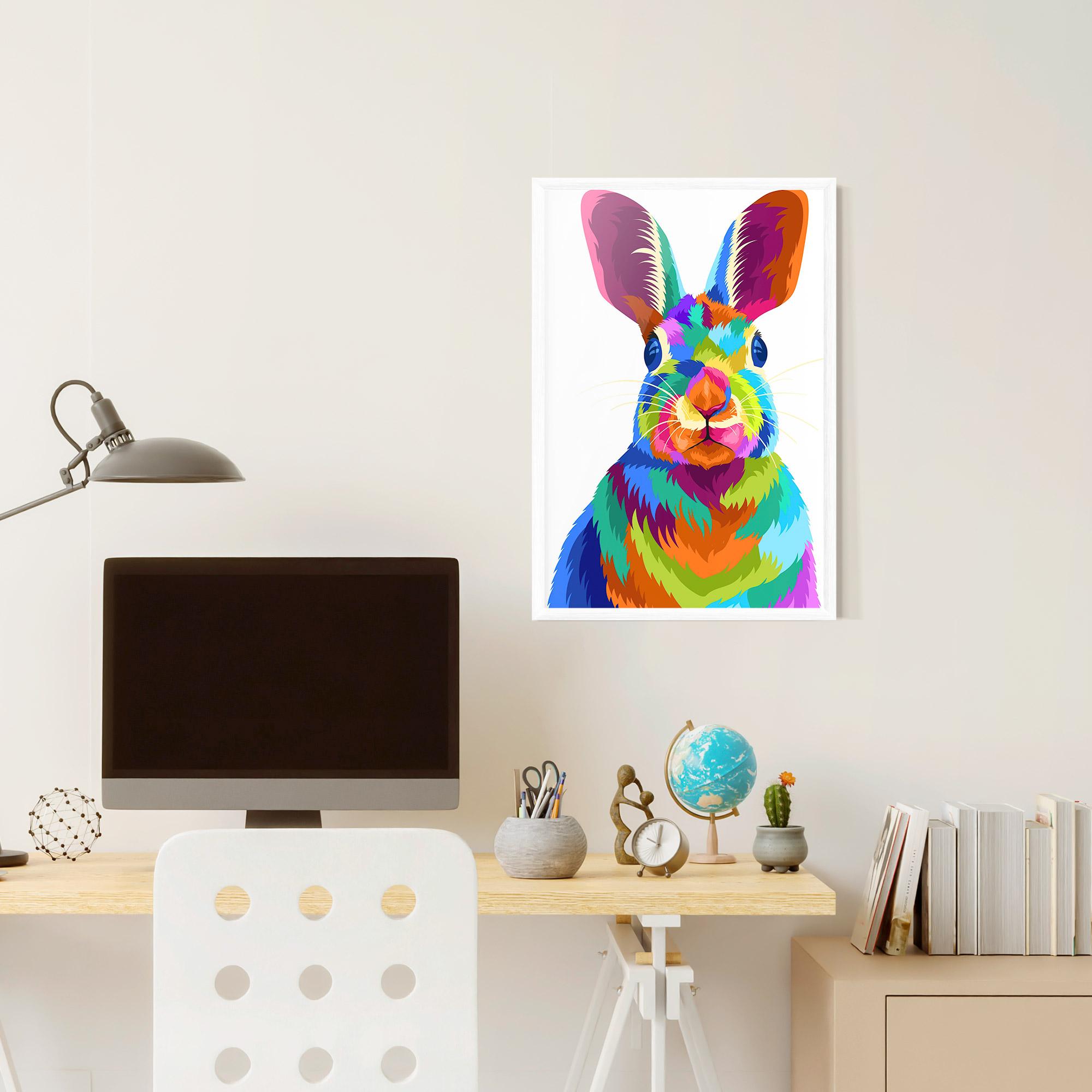 Keretezett Poszter Rabbit Art Style mockup 6