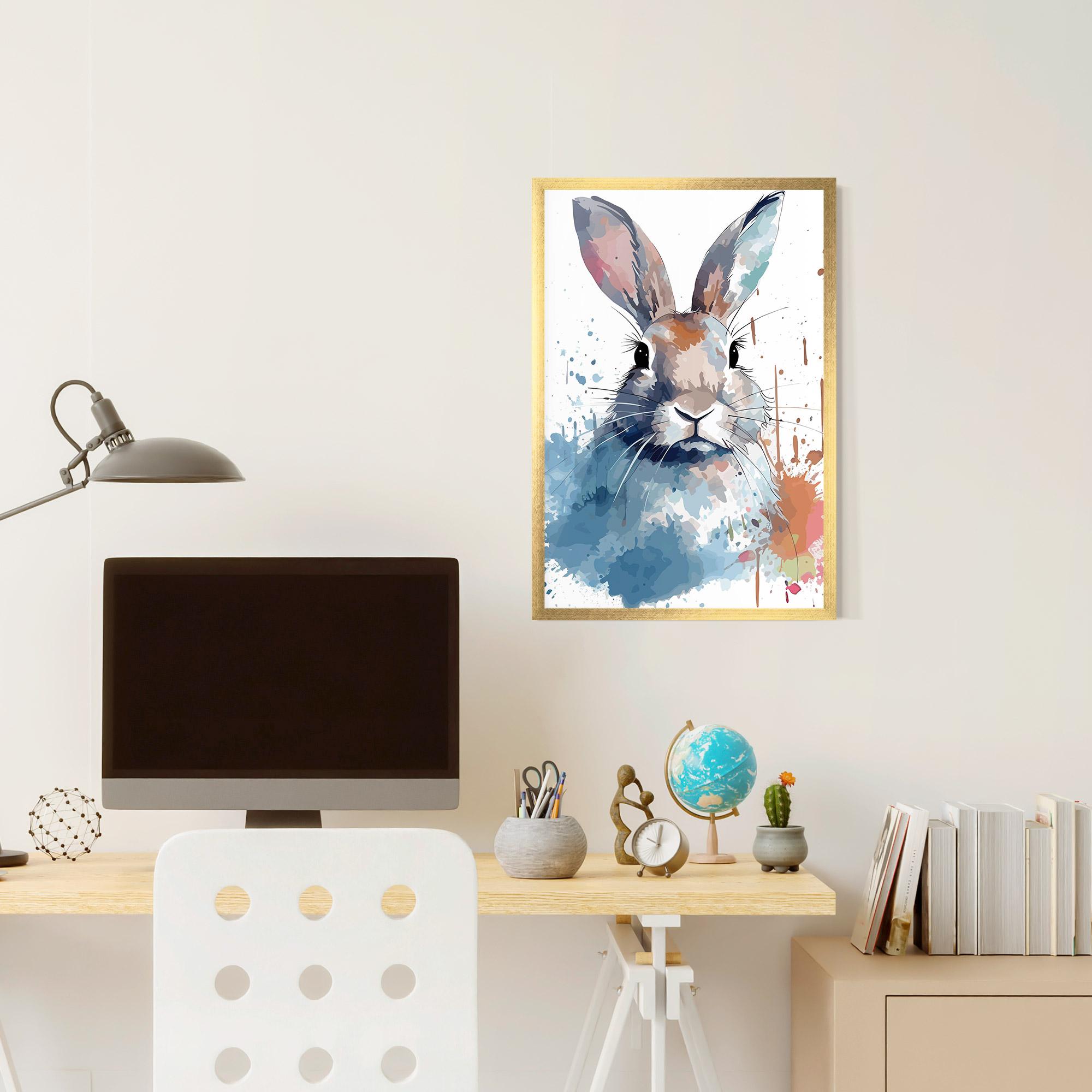 Keretezett Poszter Bunny Art Splash mockup 6