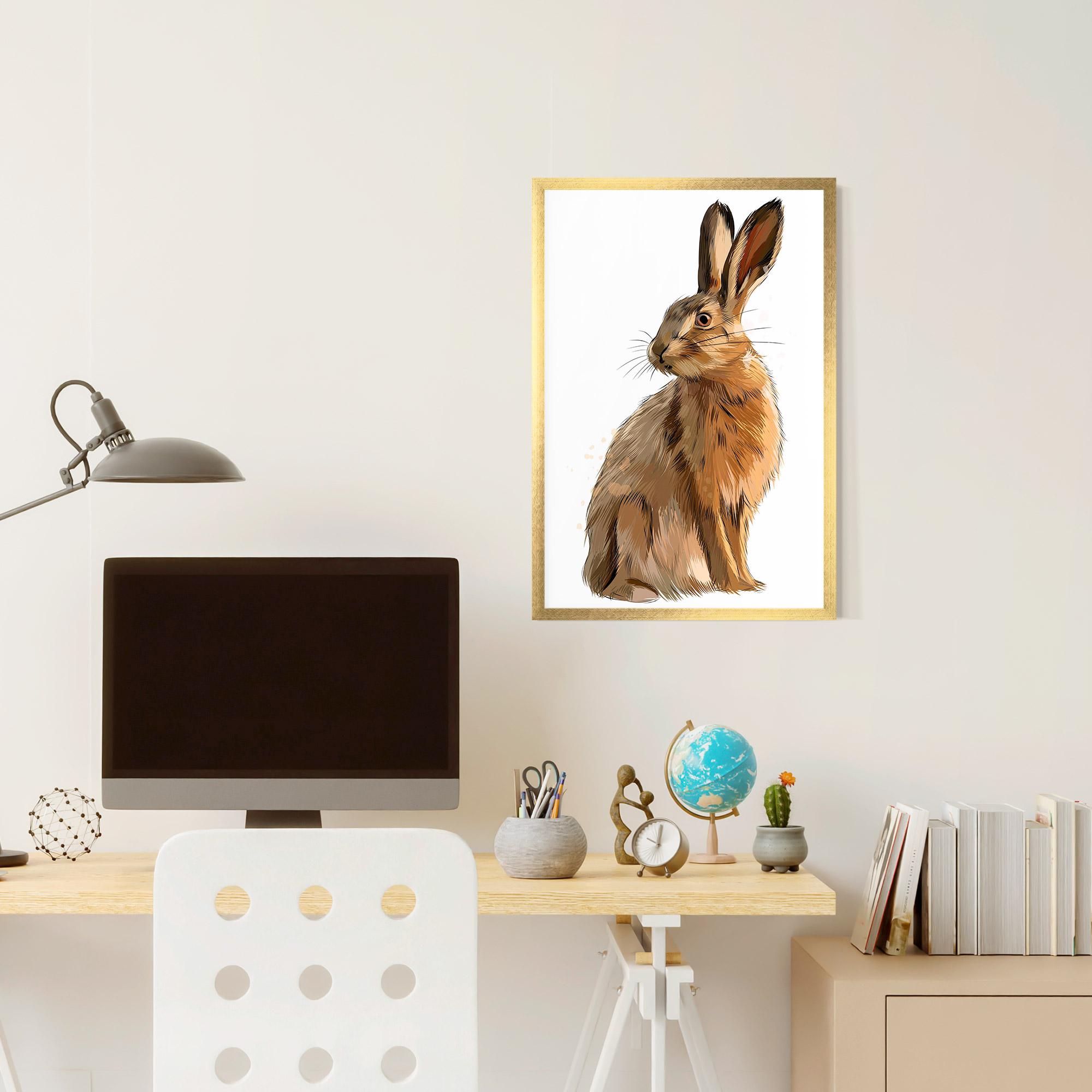 Keretezett Poszter Painted Bunny mockup 6