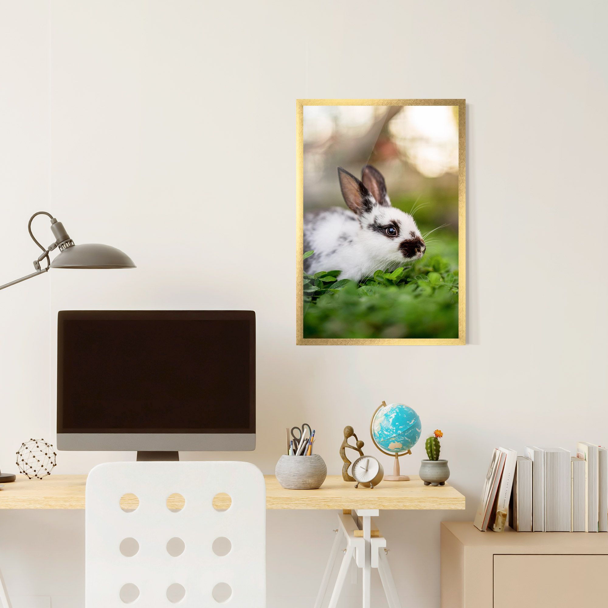 White Black Bunny mockup 6