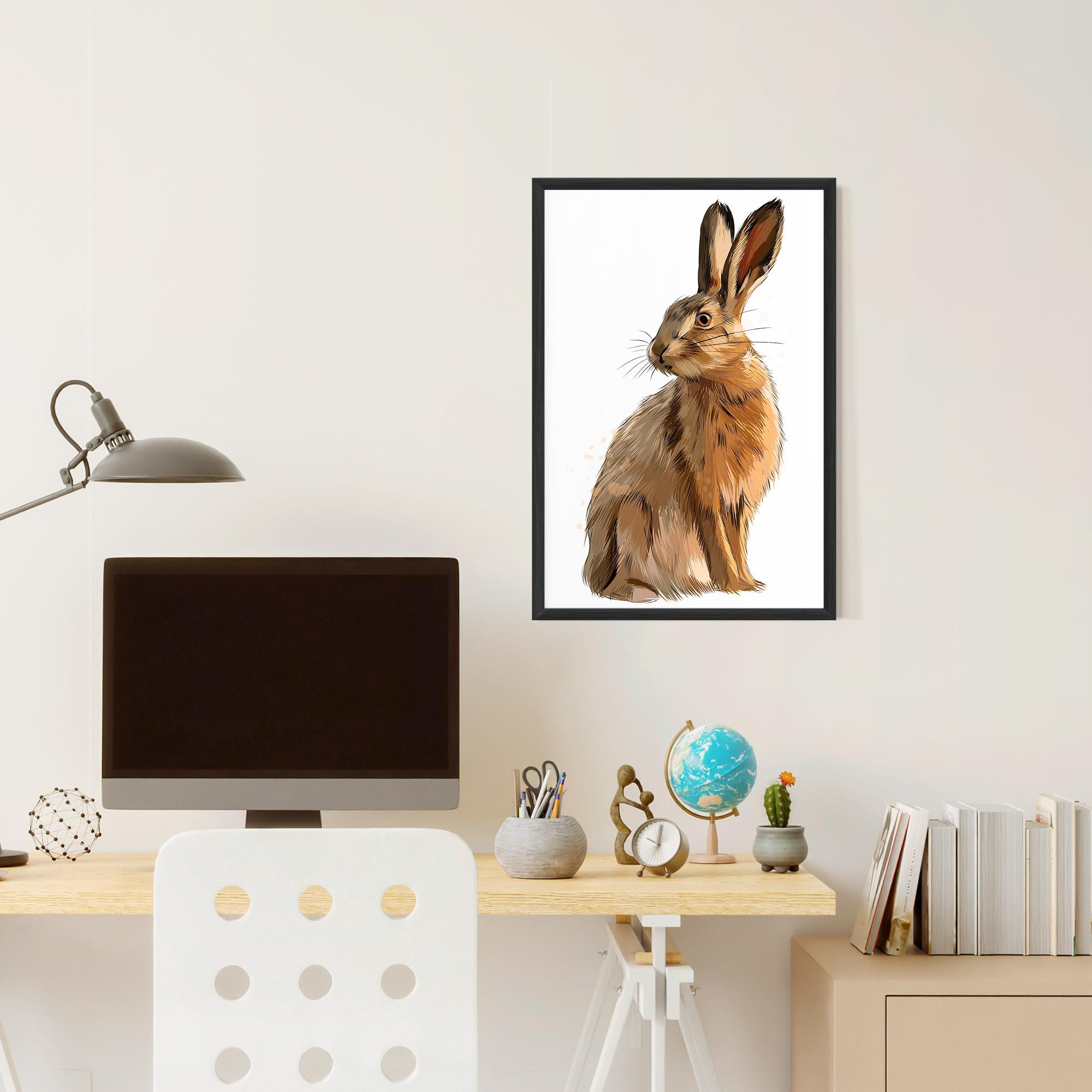Keretezett Poszter Painted Bunny mockup 6