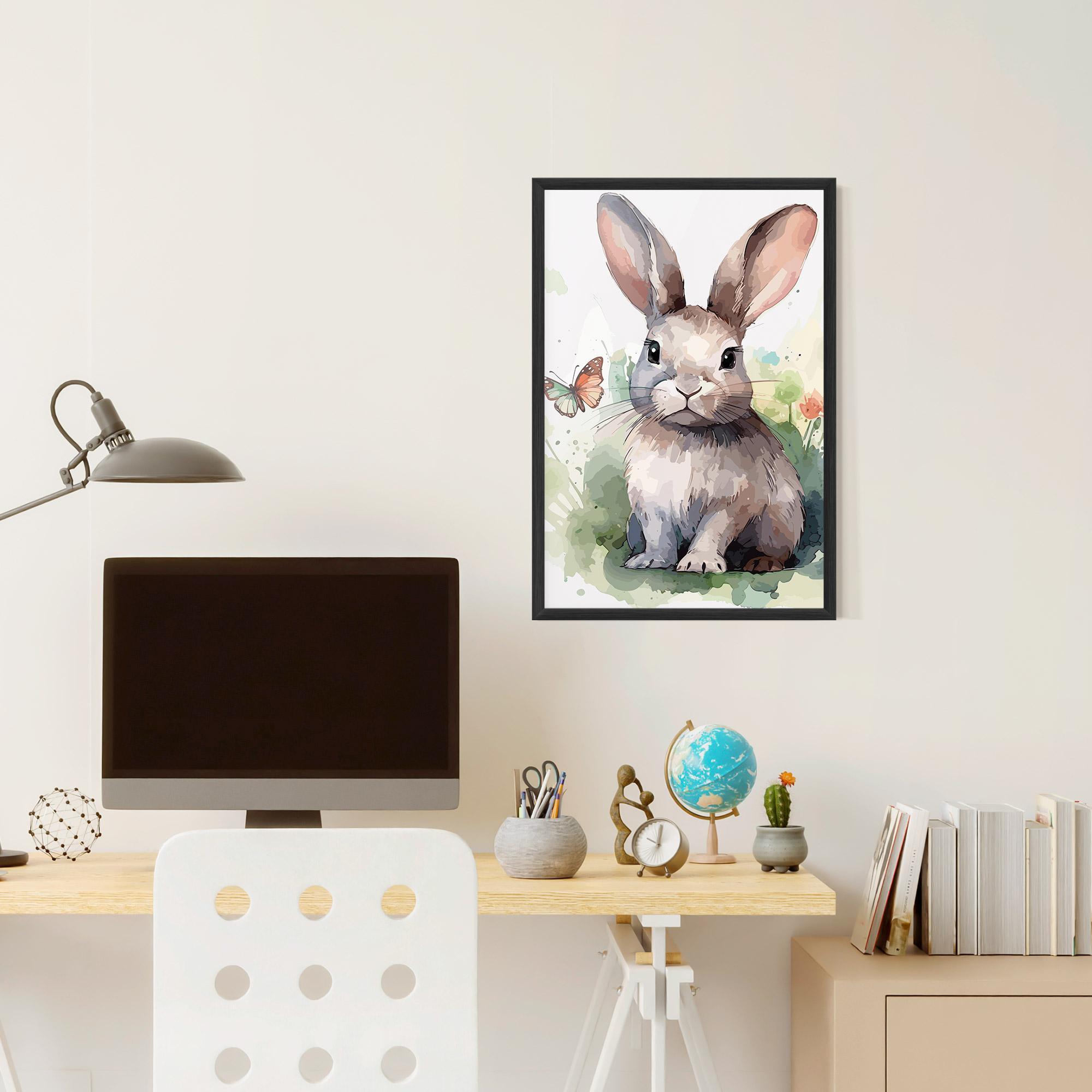 Keretezett Poszter Pretty Bunny Art mockup 6