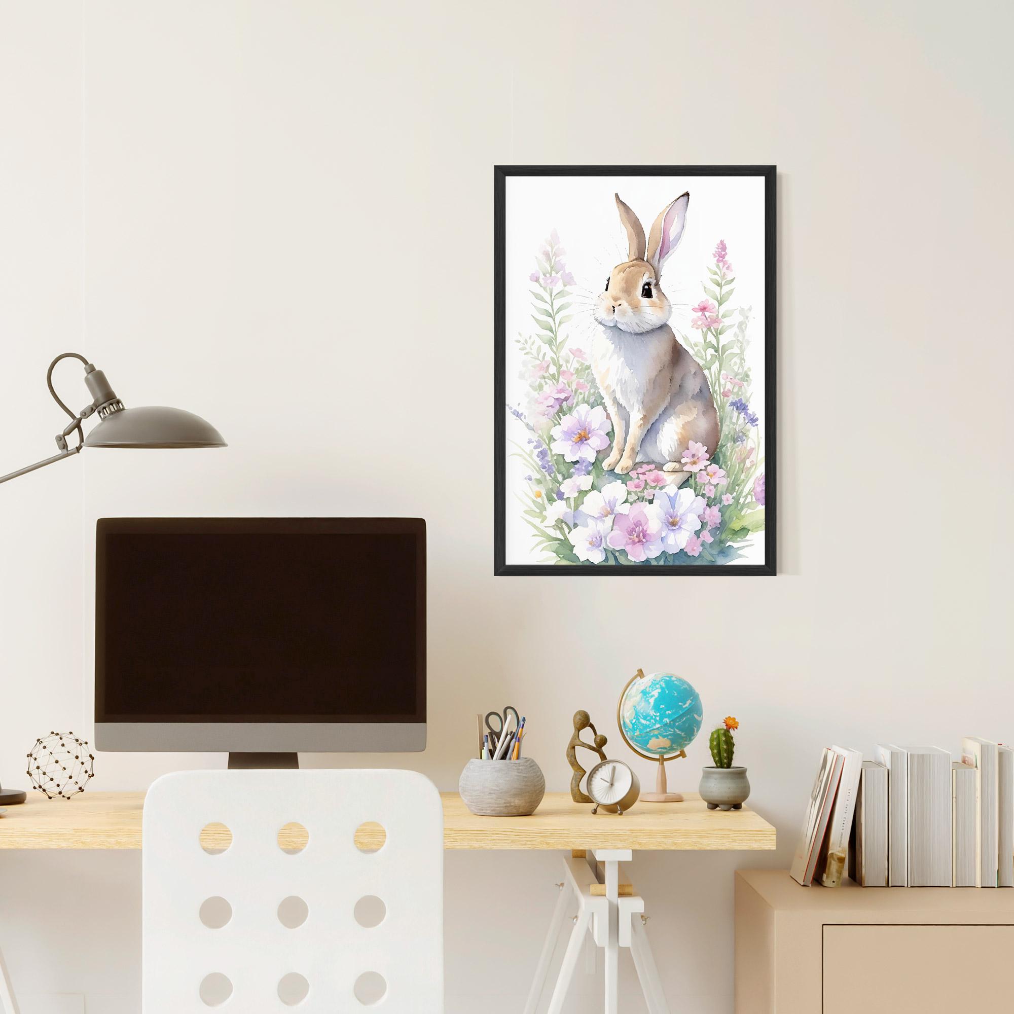 Keretezett Poszter Pretty Cute Bunny mockup 6