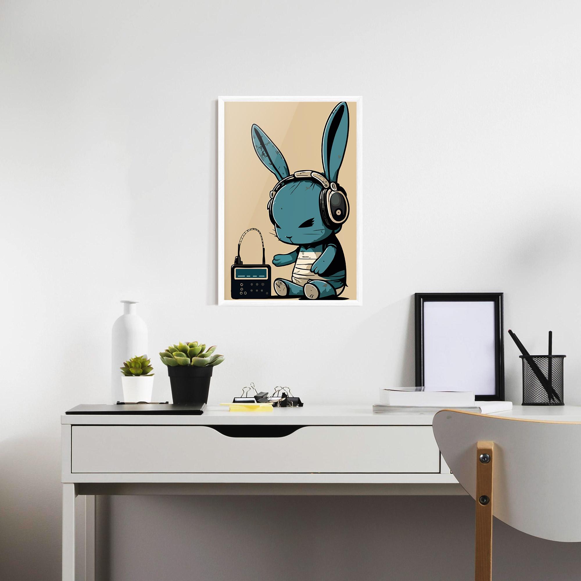 Keretezett Poszter Blue Baby Bunny mockup 7