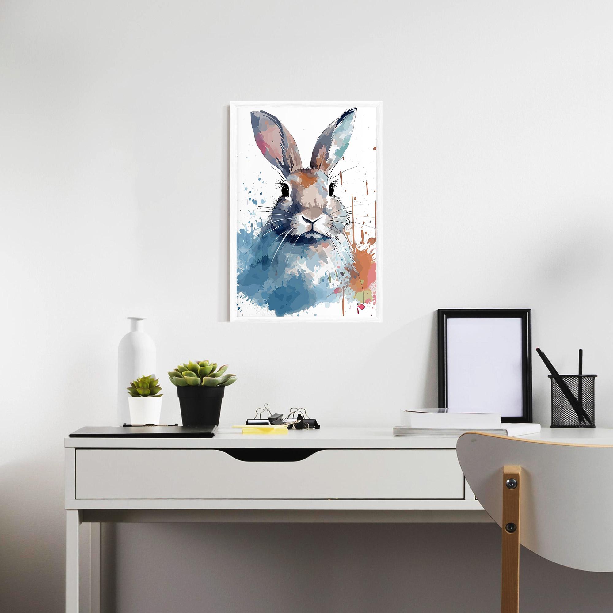 Keretezett Poszter Bunny Art Splash mockup 7