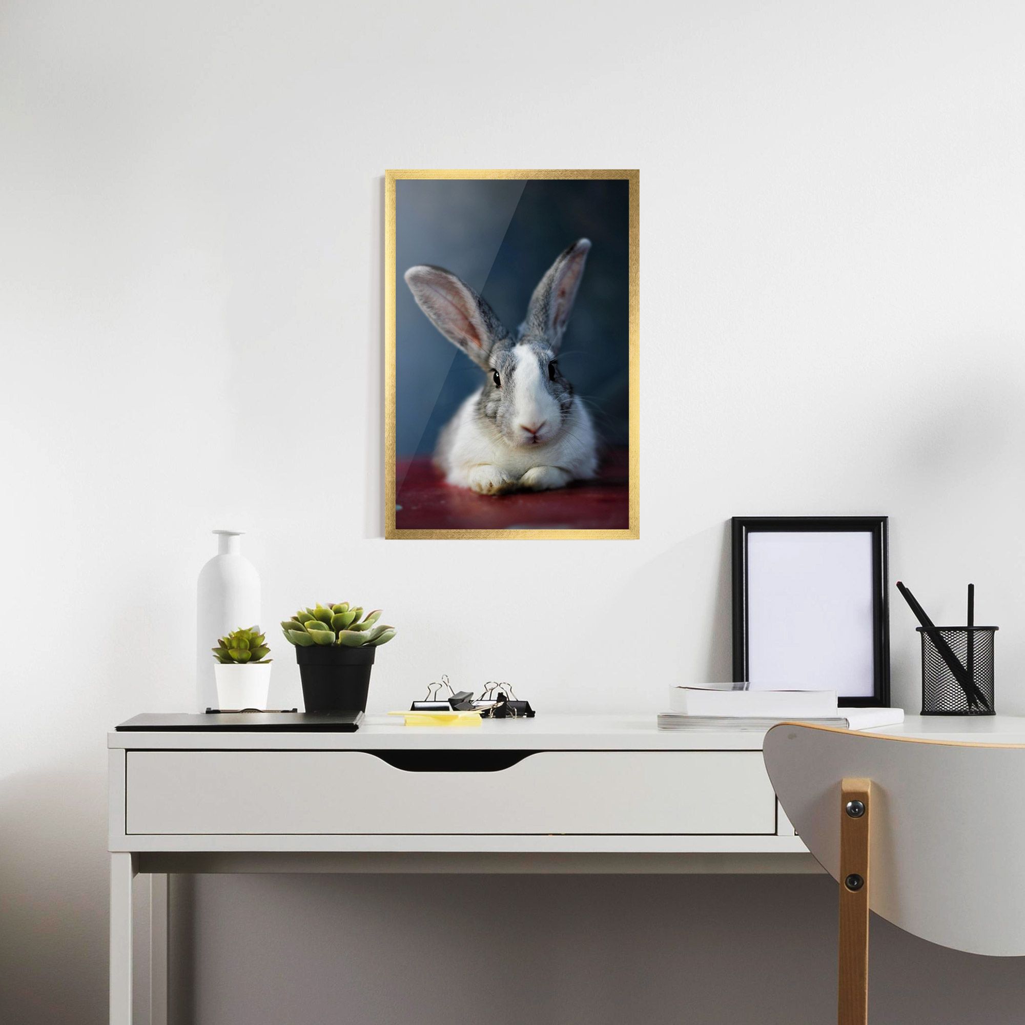 Cute Grey Bunny mockup 7