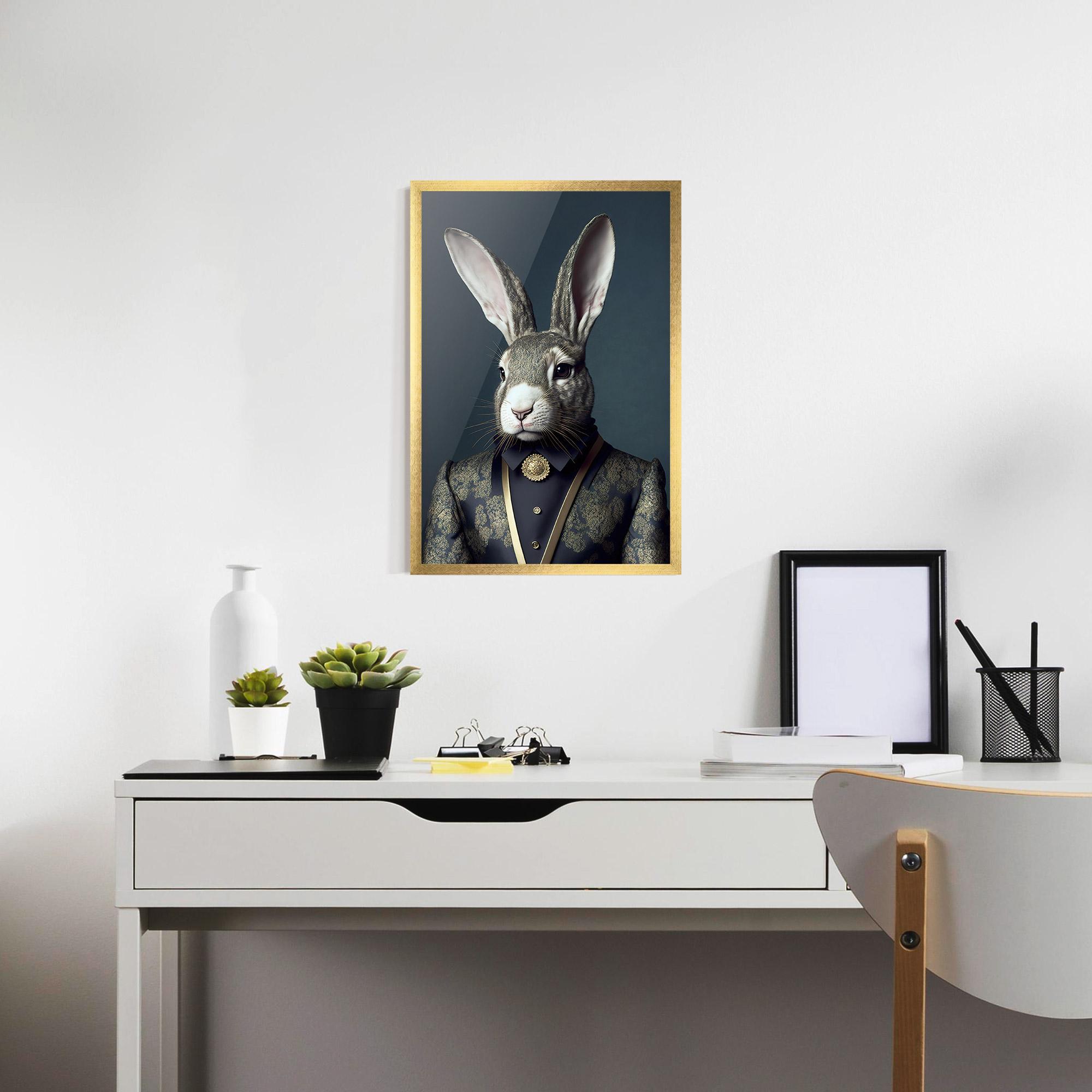 Keretezett Poszter Elegant Rabbit mockup 7