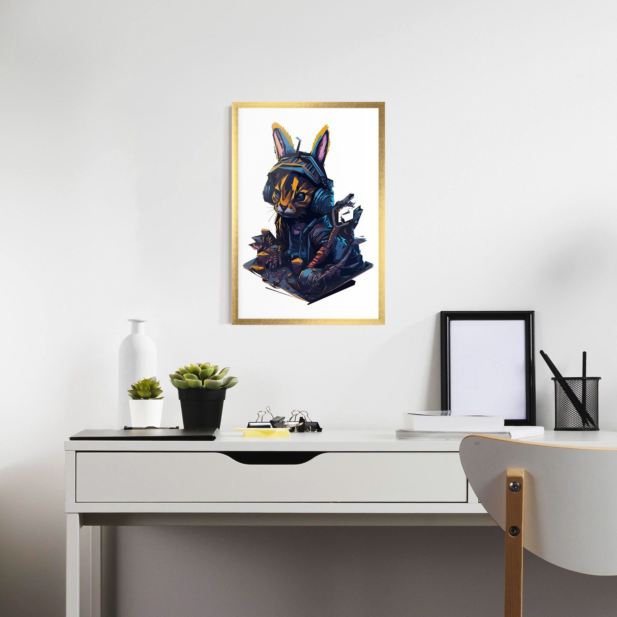 Orange Rabbit Headset mockup 7