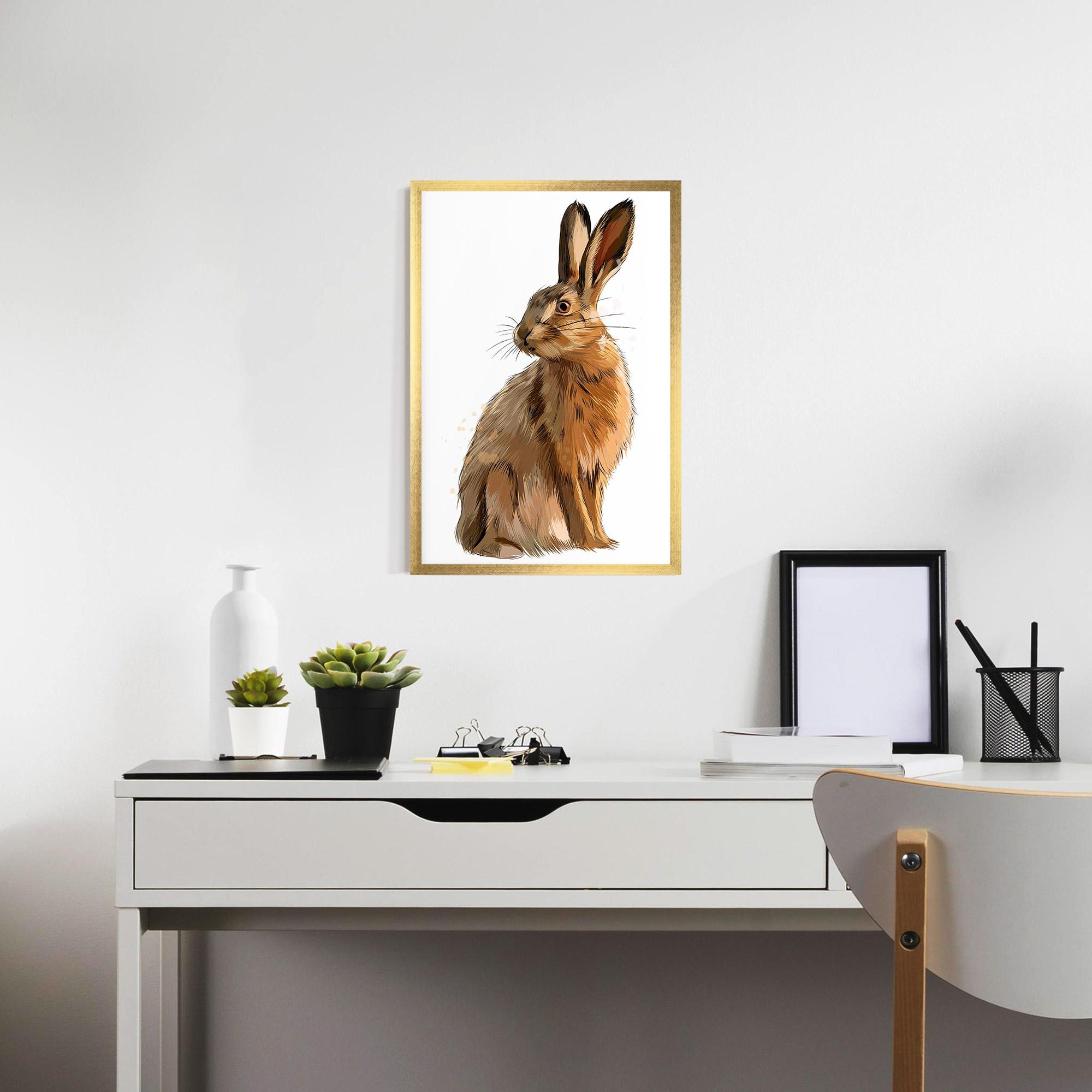 Keretezett Poszter Painted Bunny mockup 7