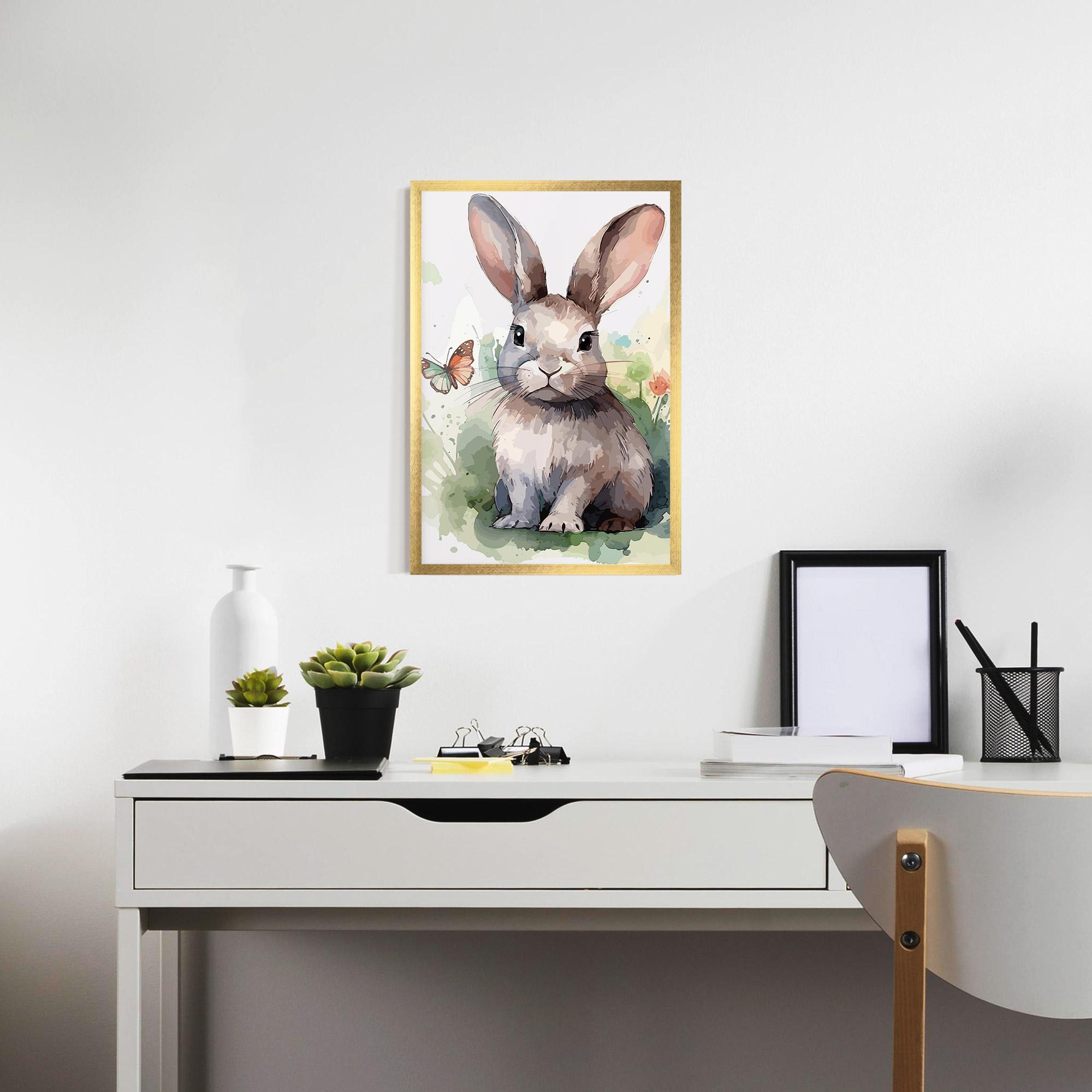Keretezett Poszter Pretty Bunny Art mockup 7
