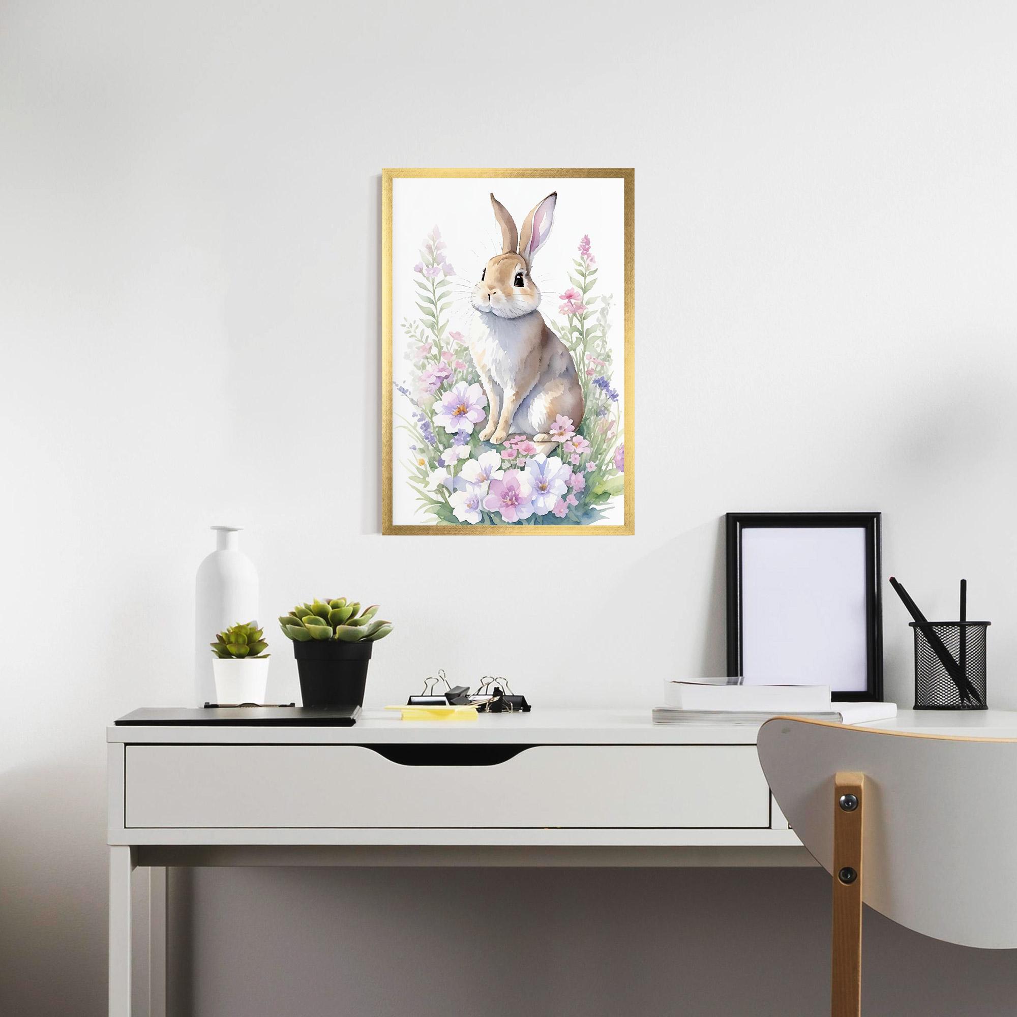 Keretezett Poszter Pretty Cute Bunny mockup 7