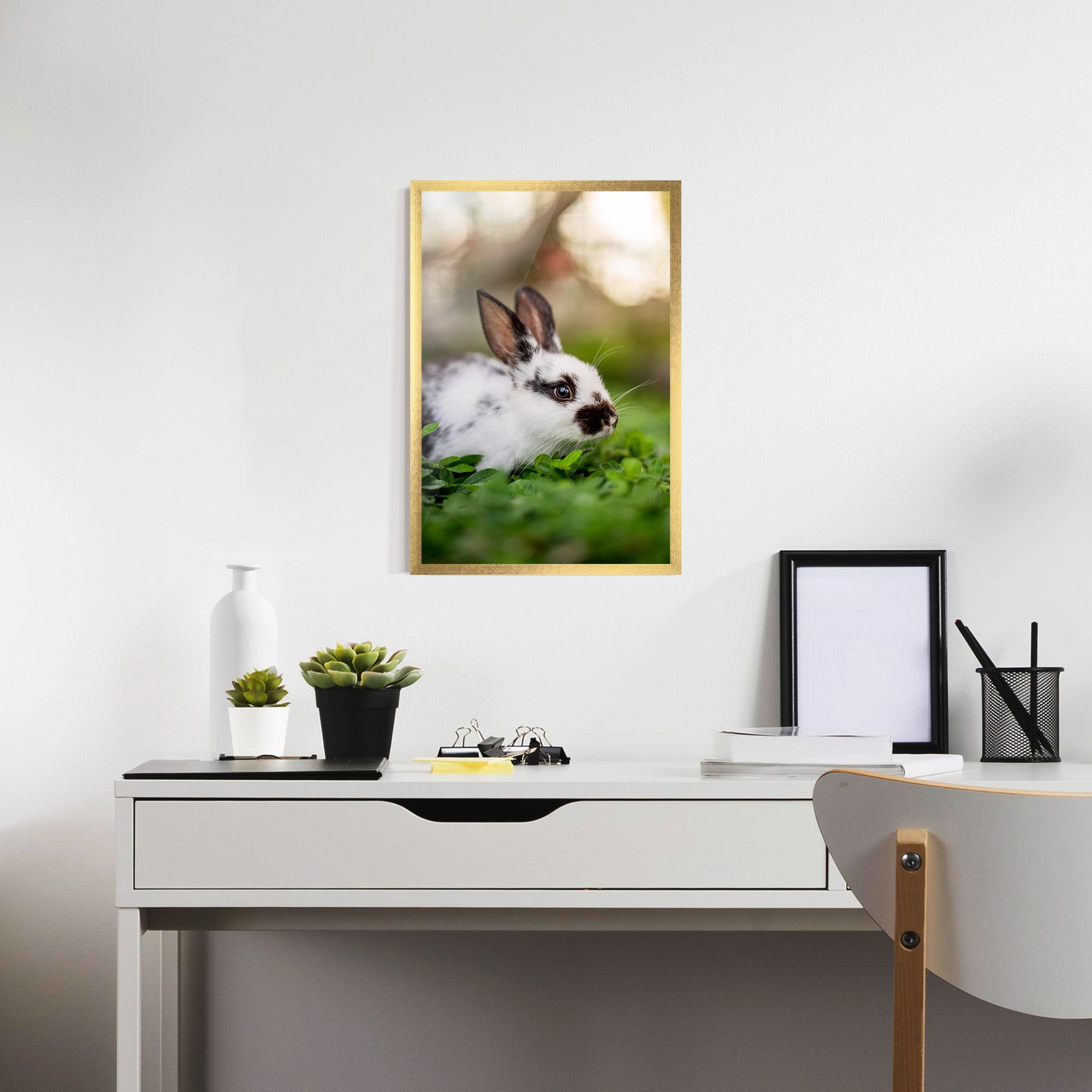 White Black Bunny mockup 7