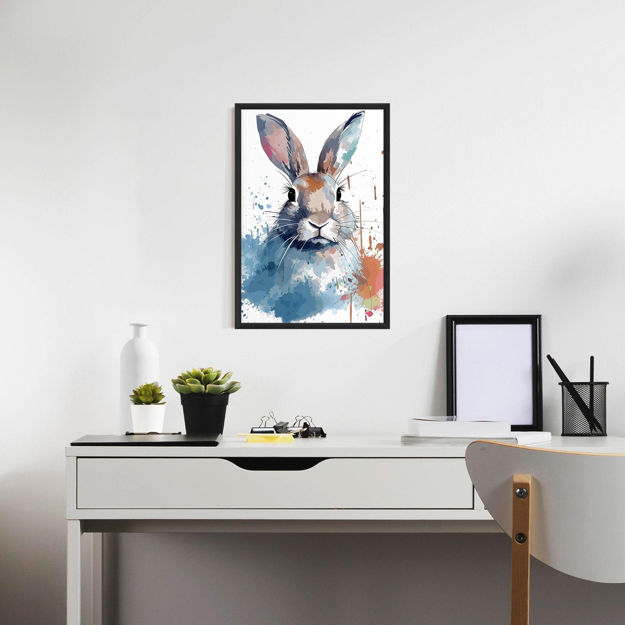 Keretezett Poszter Bunny Art Splash mockup 7