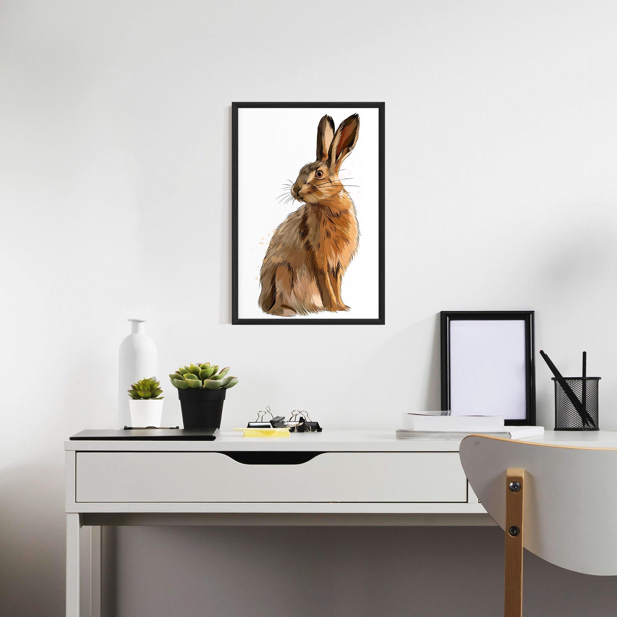 Keretezett Poszter Painted Bunny mockup 7