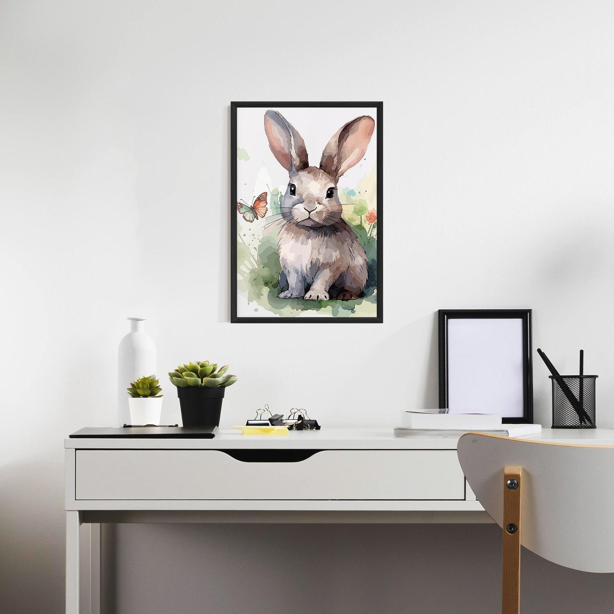 Keretezett Poszter Pretty Bunny Art mockup 7