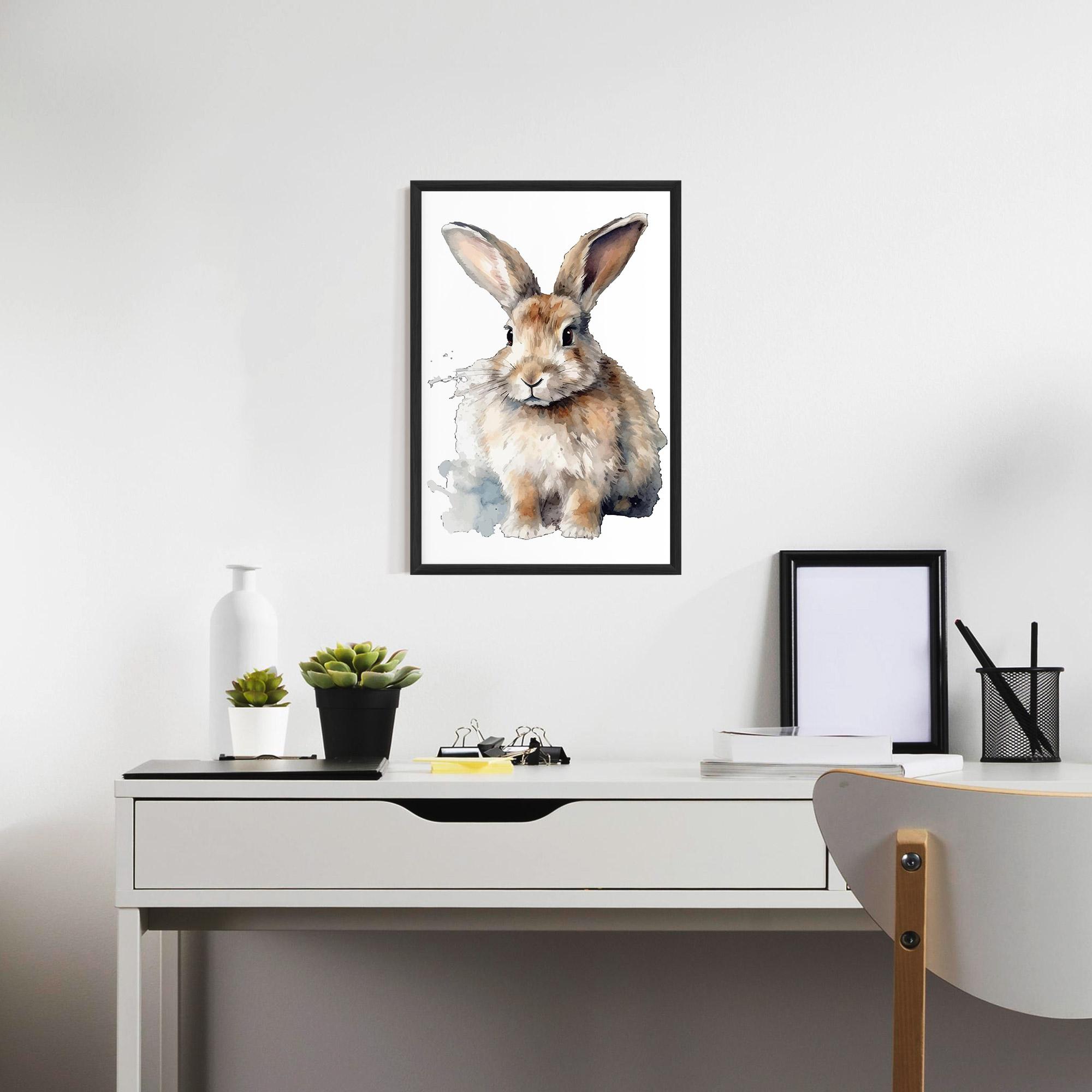 Keretezett Poszter Watercolor Cute Bunny mockup 7