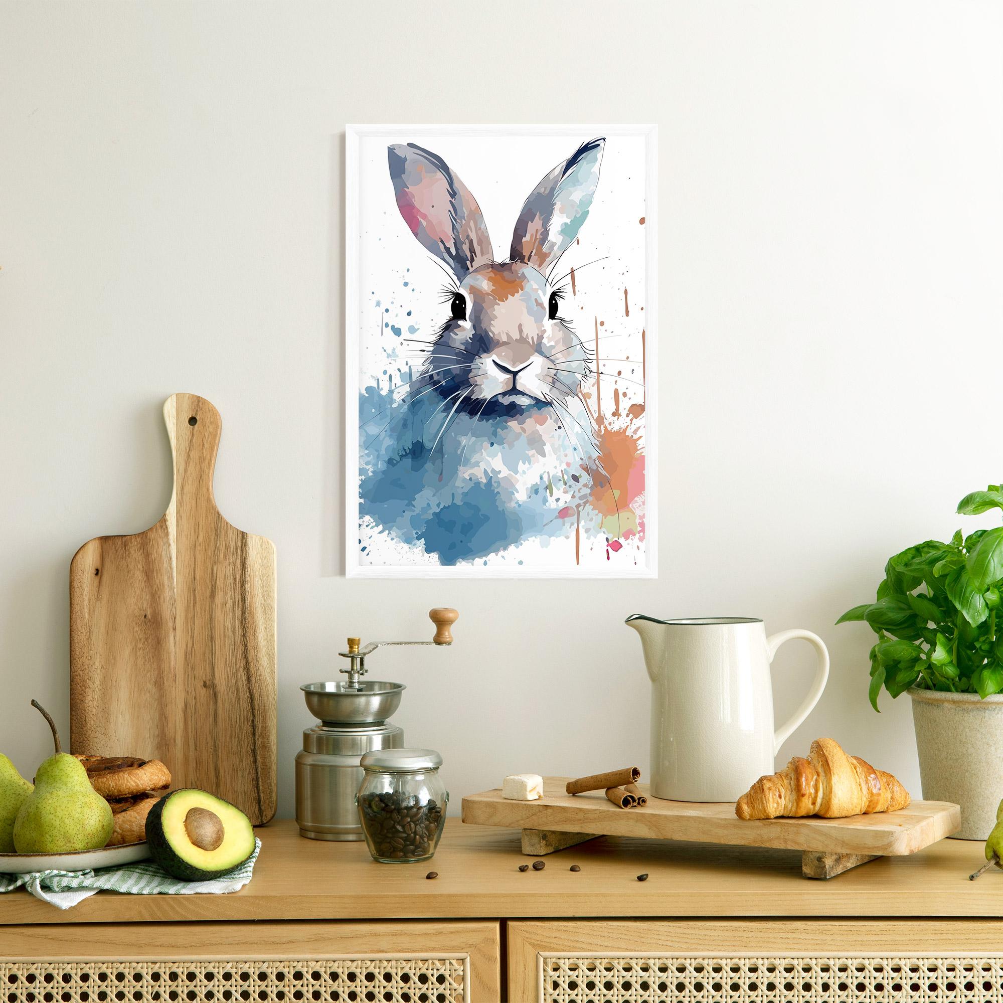 Keretezett Poszter Bunny Art Splash mockup 8