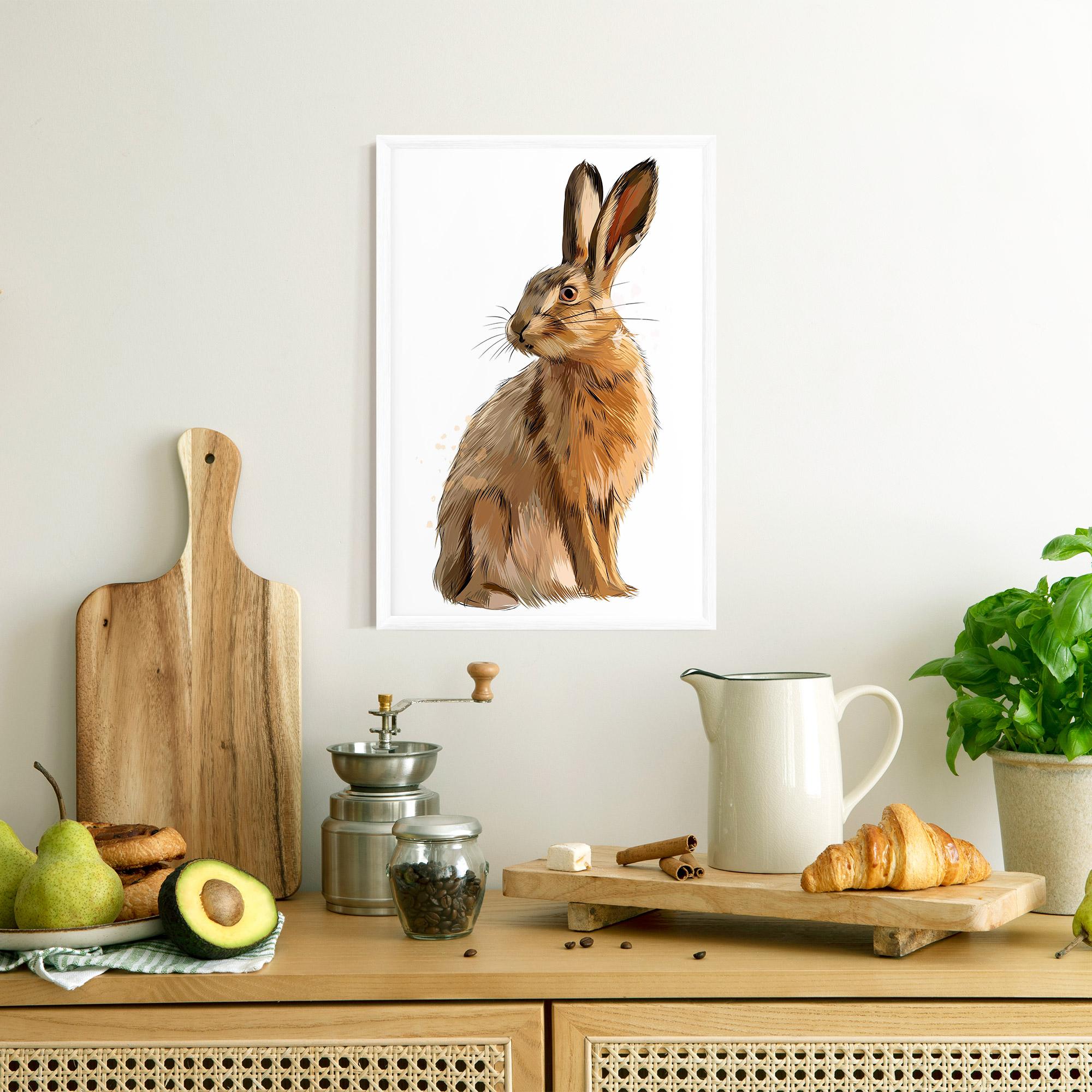 Keretezett Poszter Painted Bunny mockup 8