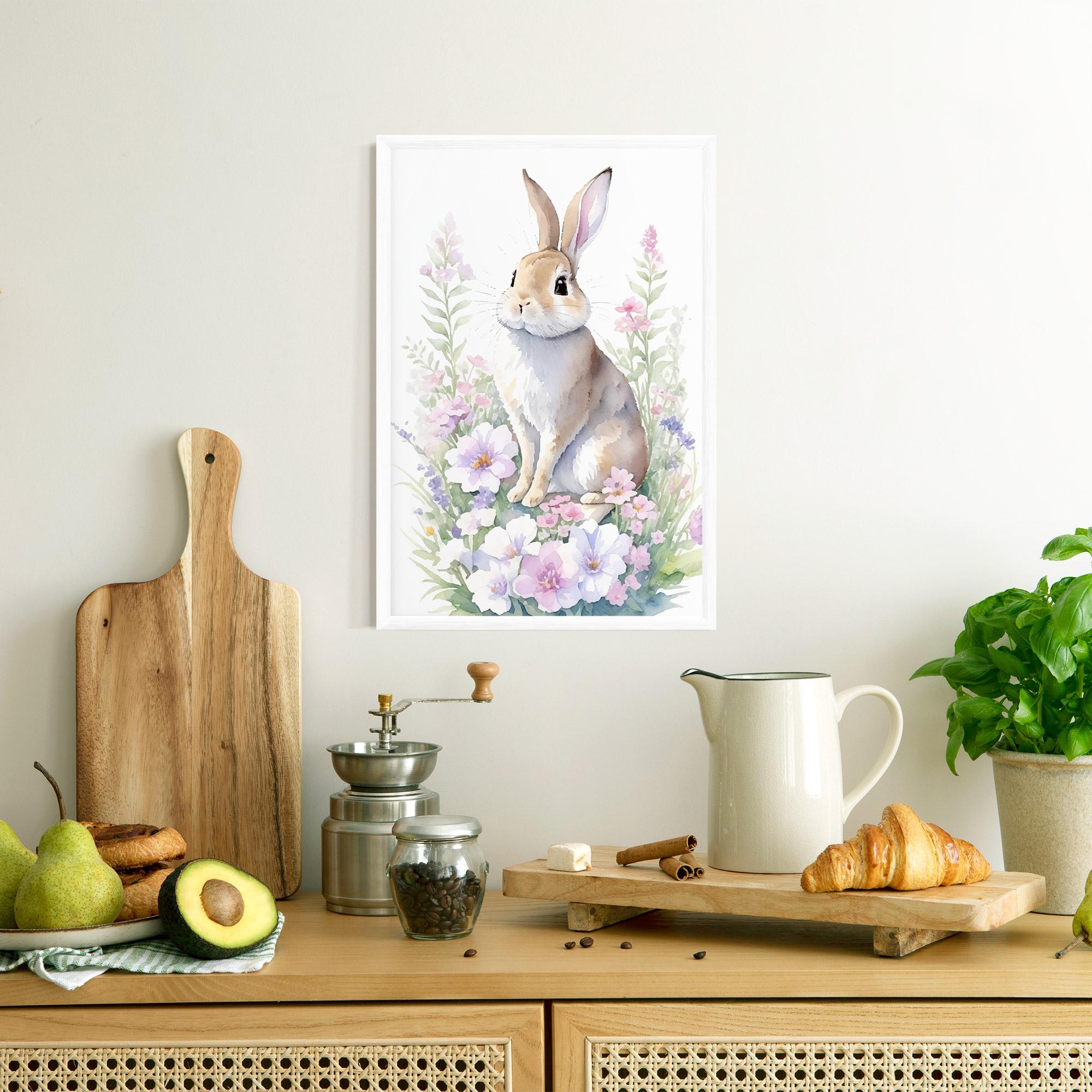 Keretezett Poszter Pretty Cute Bunny mockup 8