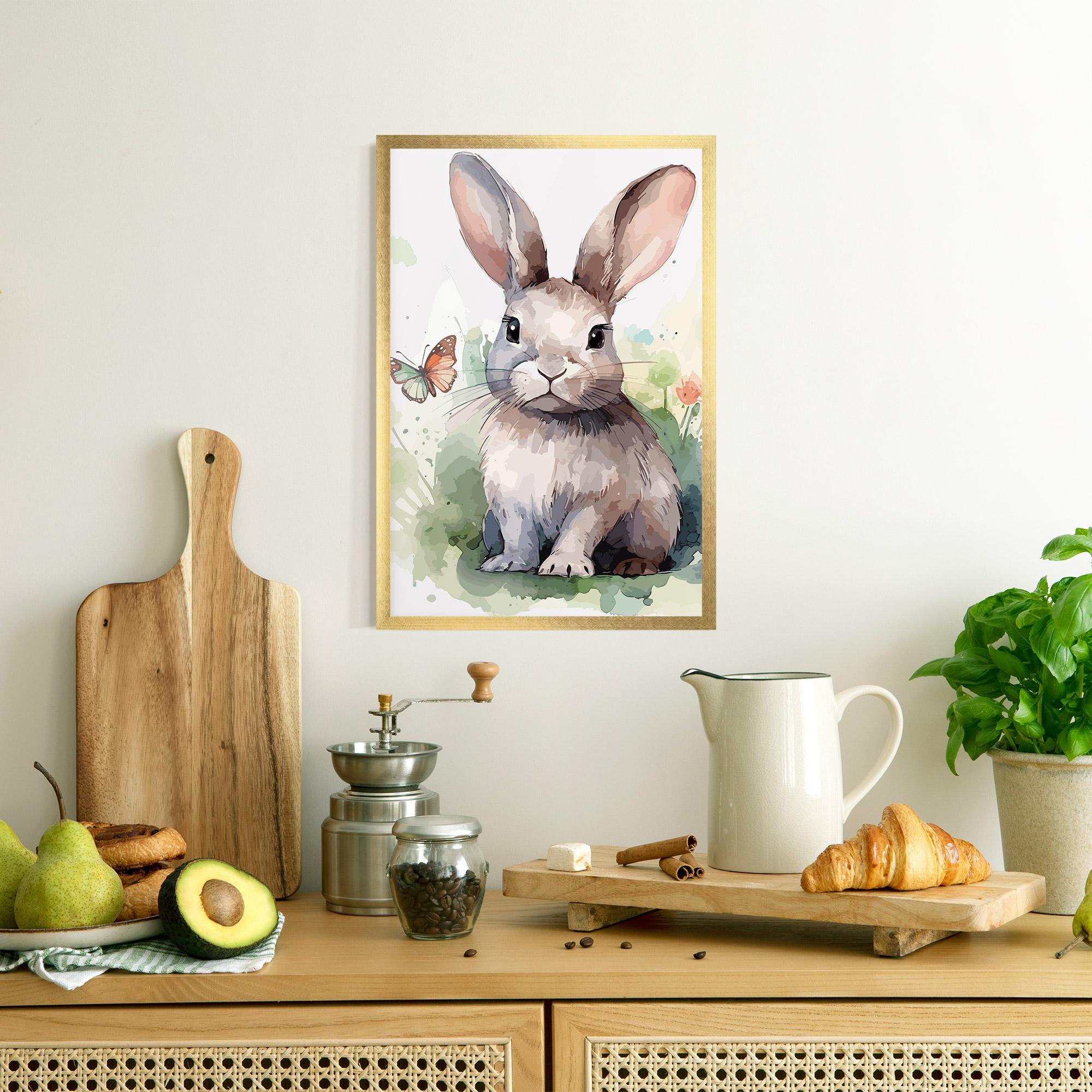 Keretezett Poszter Pretty Bunny Art mockup 8