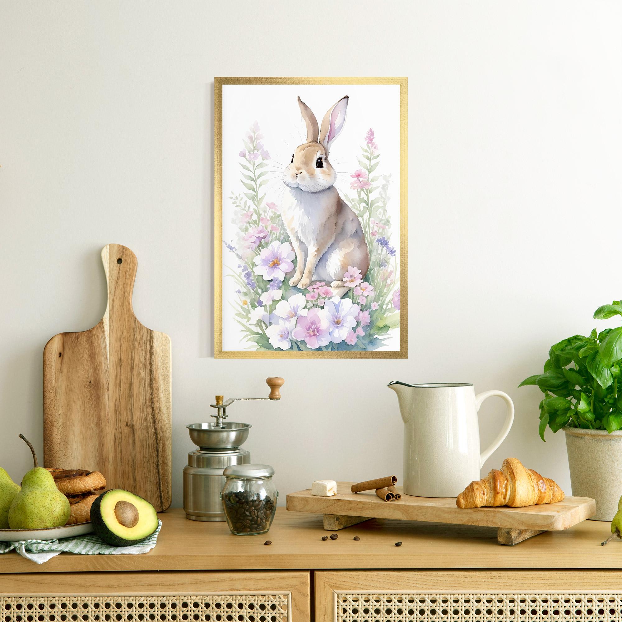 Keretezett Poszter Pretty Cute Bunny mockup 8