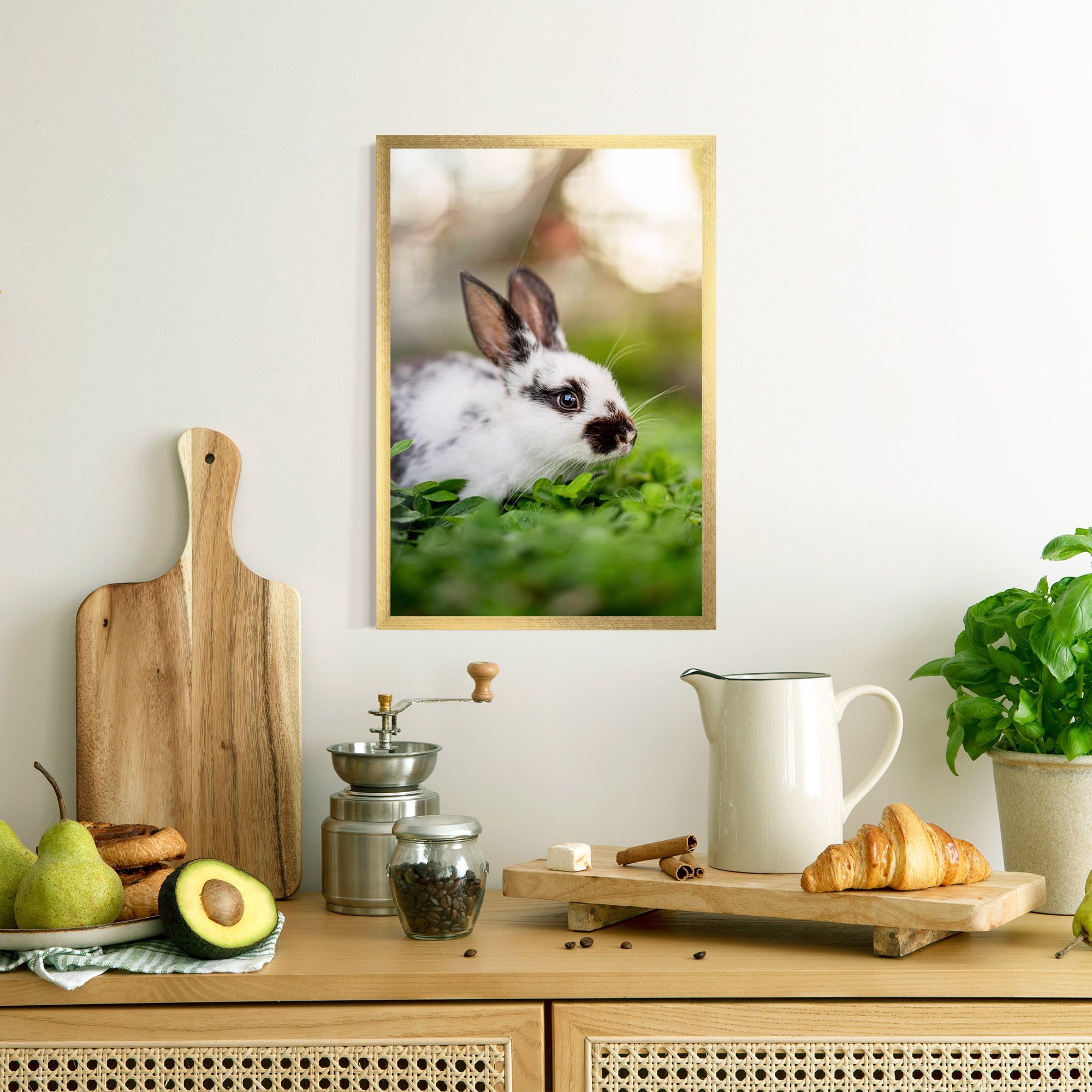 White Black Bunny mockup 8