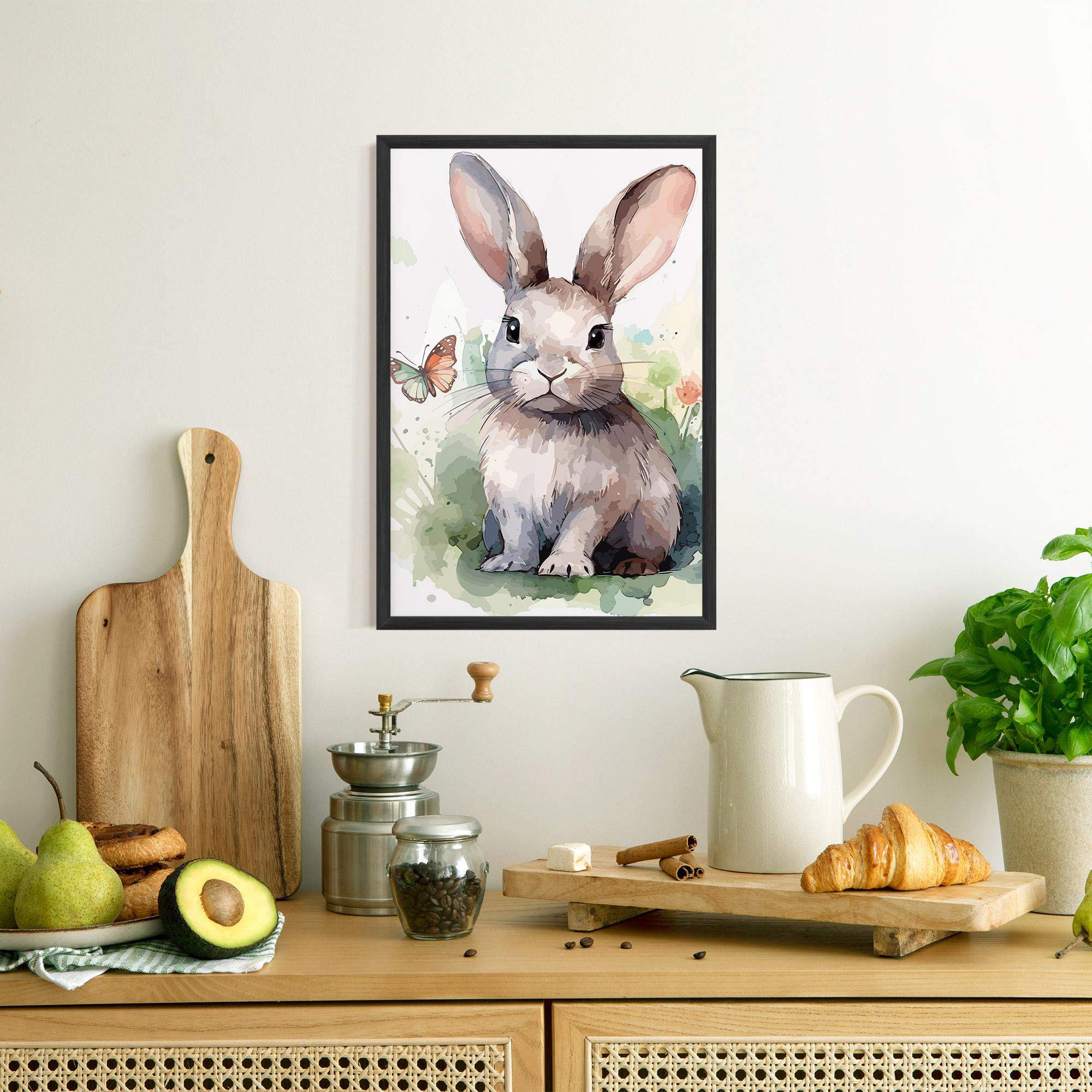 Keretezett Poszter Pretty Bunny Art mockup 8