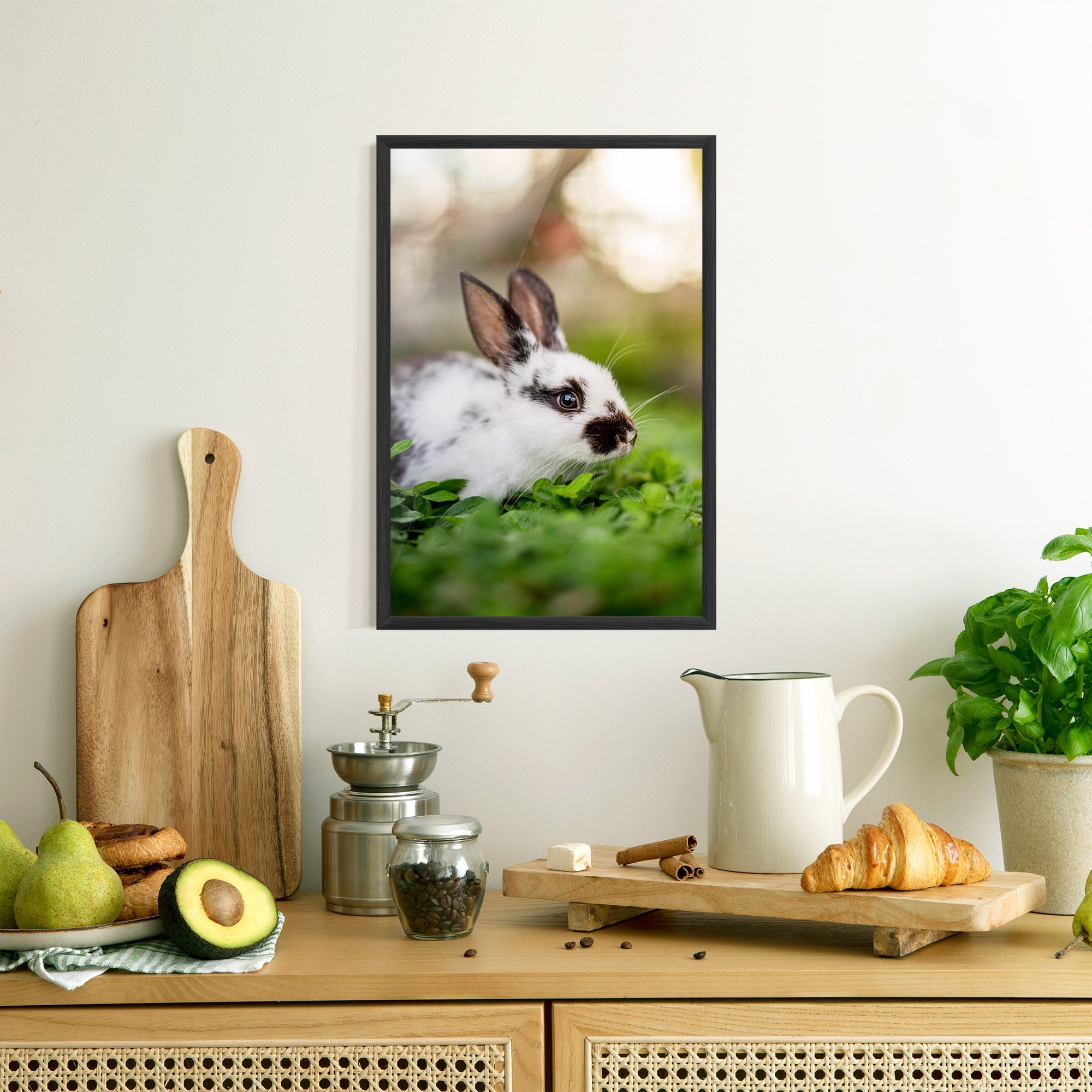 White Black Bunny mockup 8