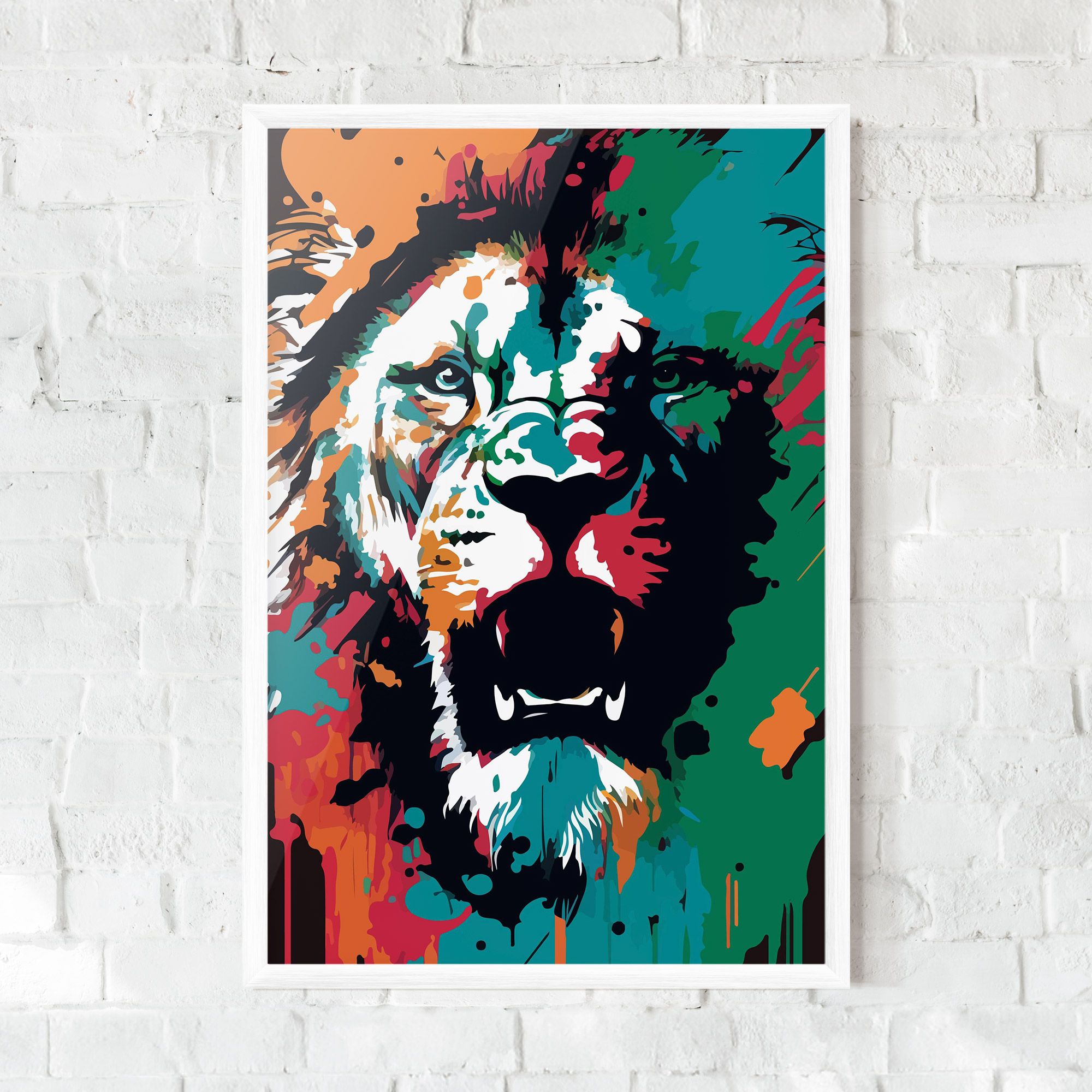 Blue Green Lion mockup 0