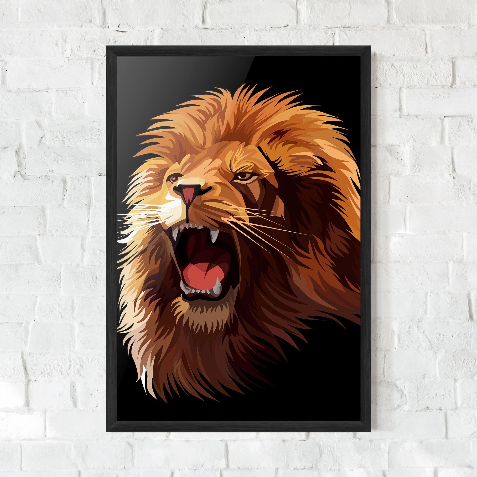 Angry Lion Head mockup 0