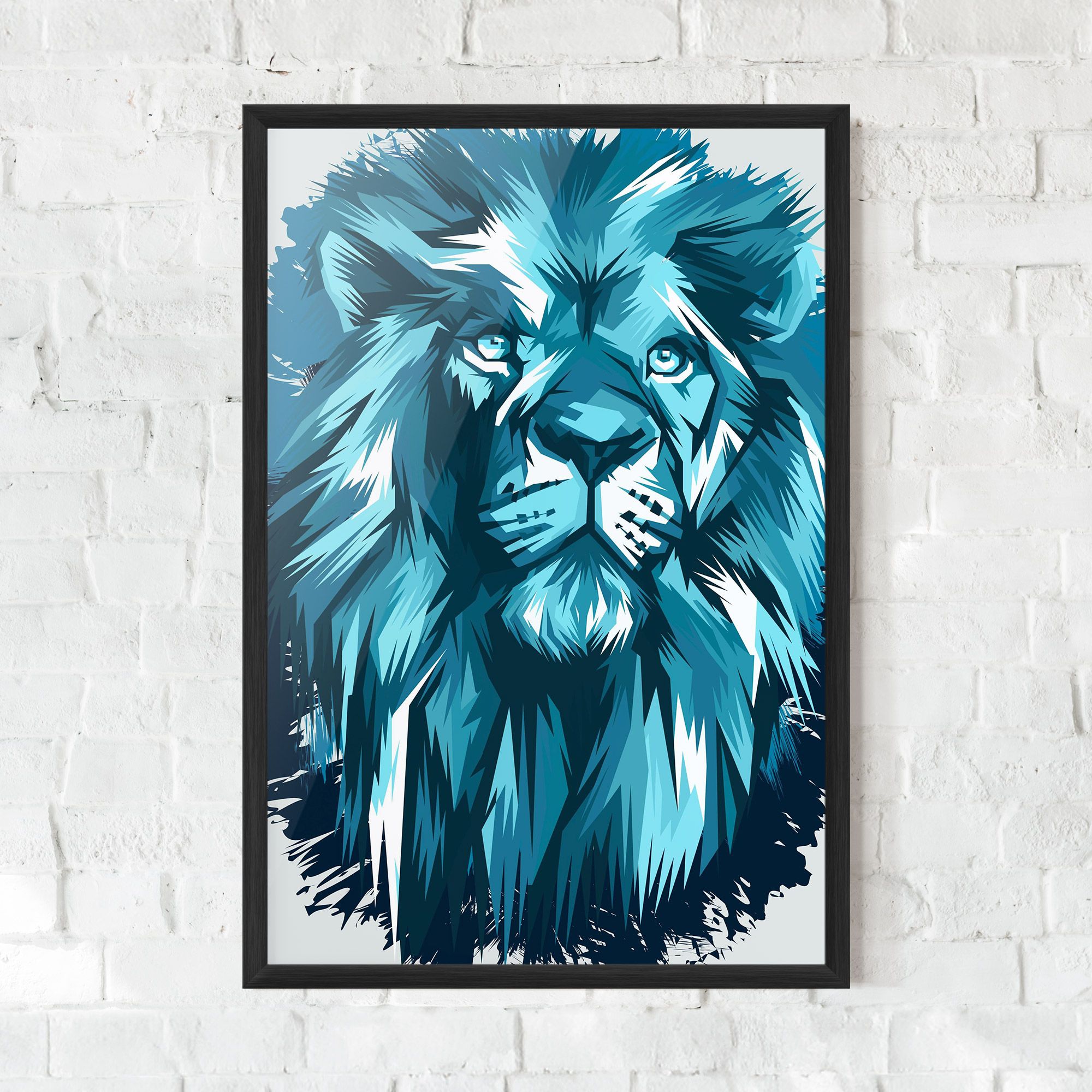 Blue Lion Head mockup 0
