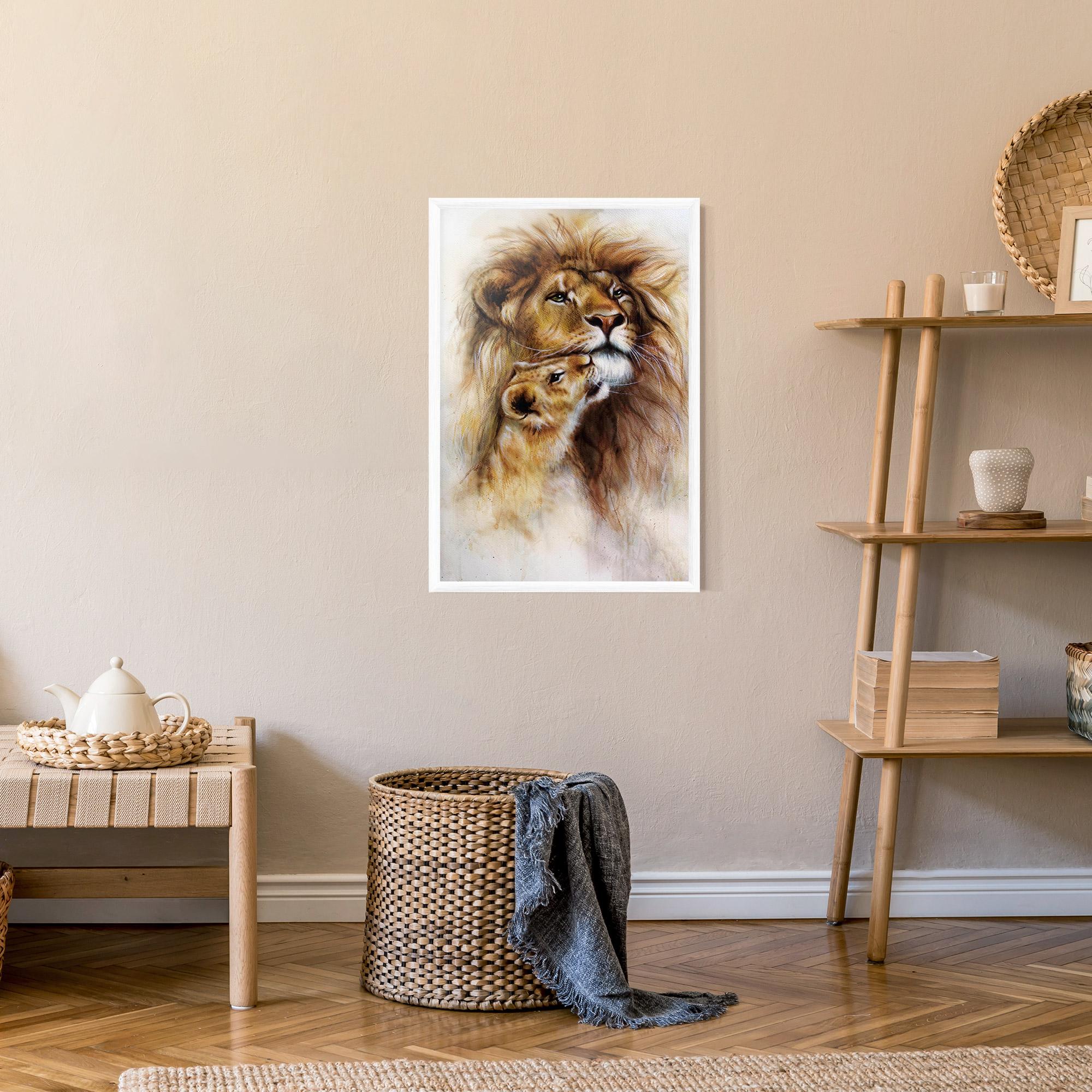 Keretezett Poszter Lion Love mockup 9