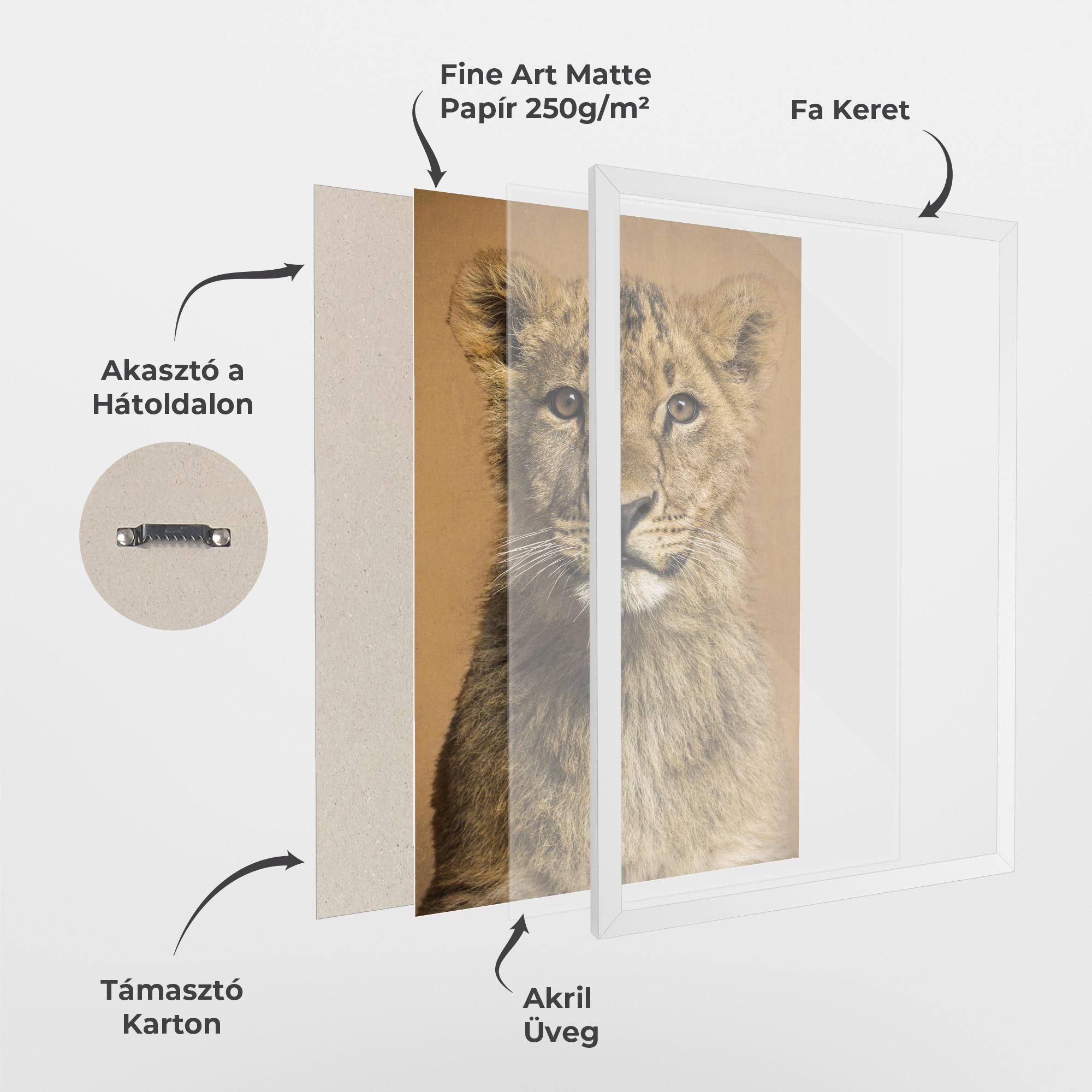 Keretezett Poszter Baby Lion mockup 1