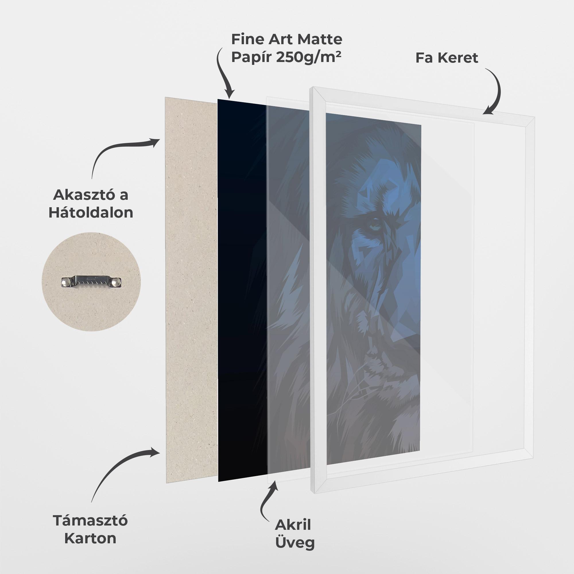 Keretezett Poszter Blue Lion mockup 1
