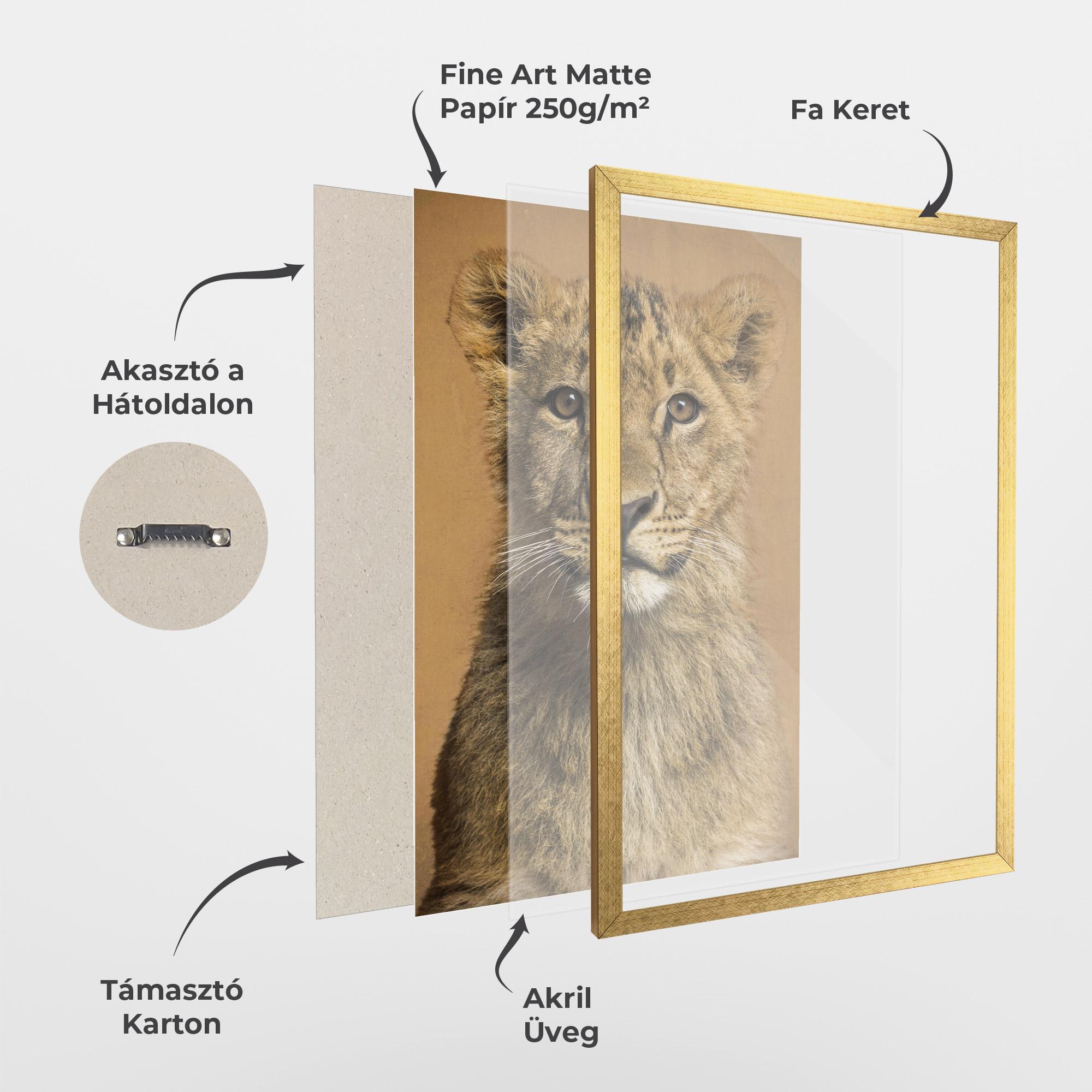 Keretezett Poszter Baby Lion mockup 1