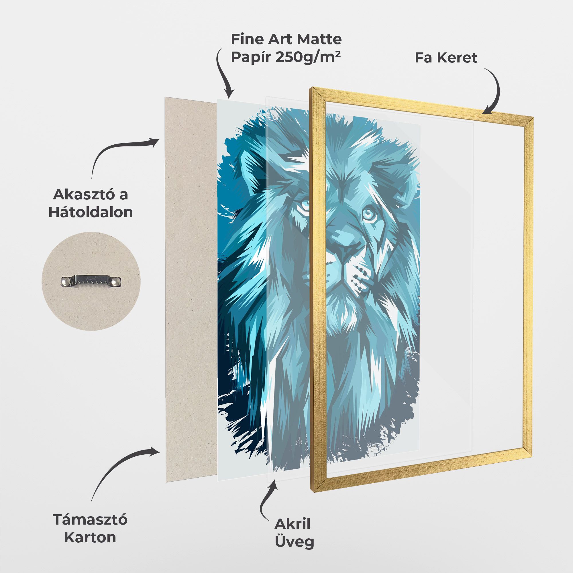Blue Lion Head mockup 1
