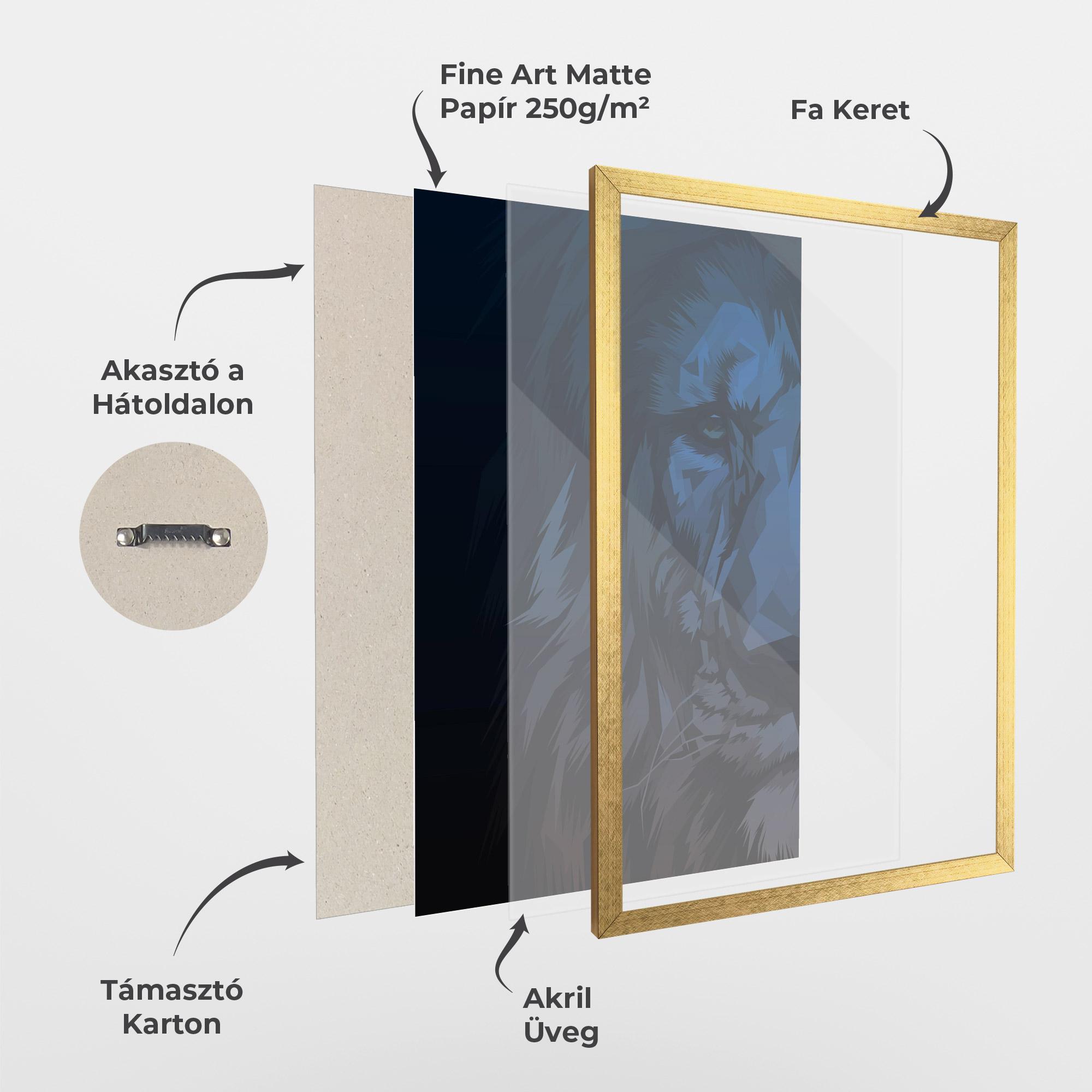 Keretezett Poszter Blue Lion mockup 1
