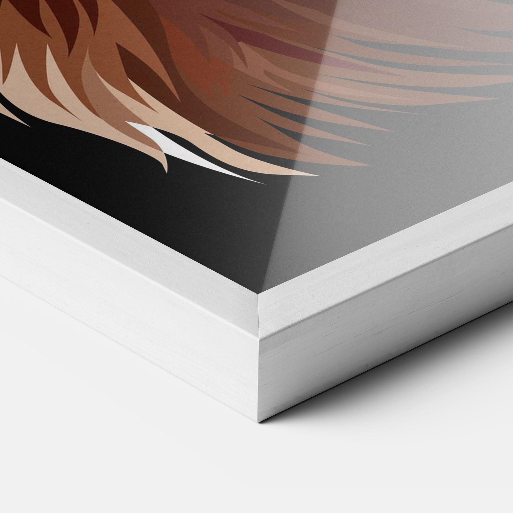 Keretezett Poszter Angry Lion Head mockup 3