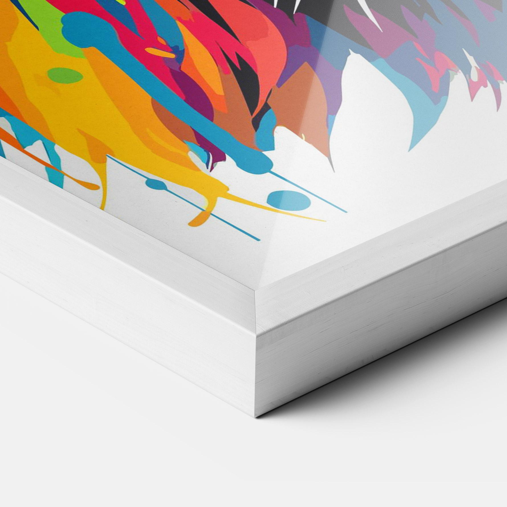 Keretezett Poszter Angry Lion Mix mockup 3