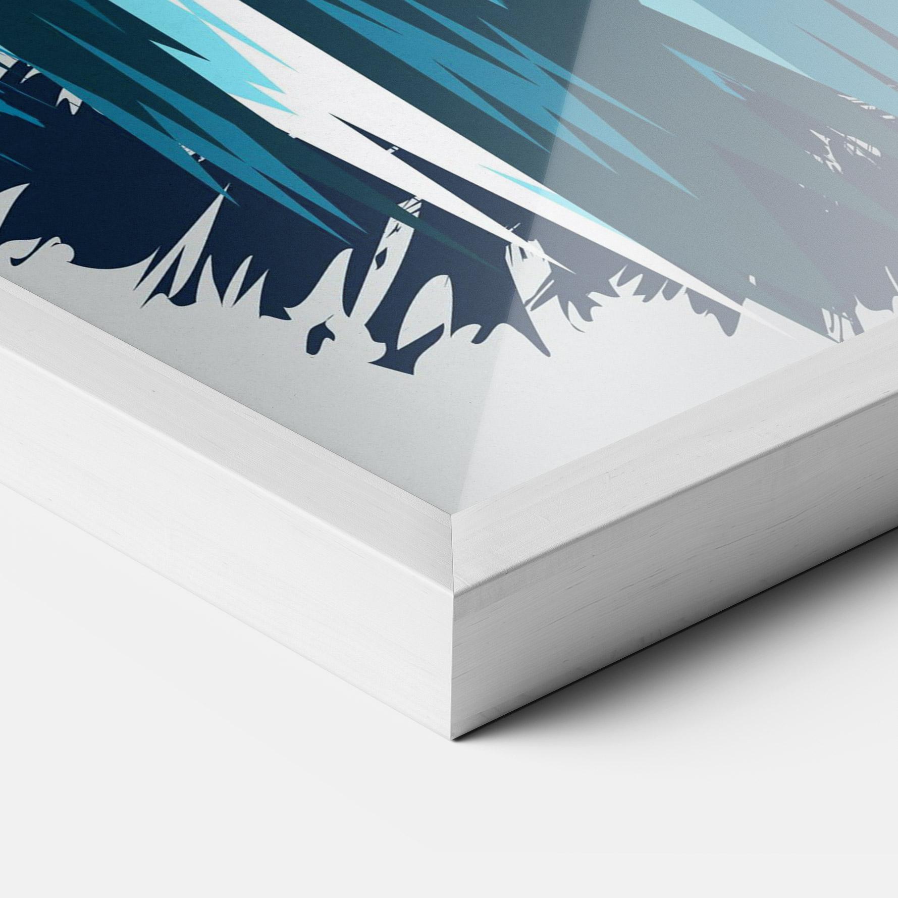 Keretezett Poszter Blue Lion Head mockup 3