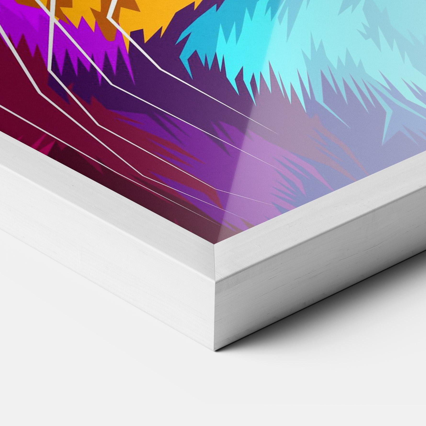 Keretezett Poszter Color Lion Close Up mockup 3