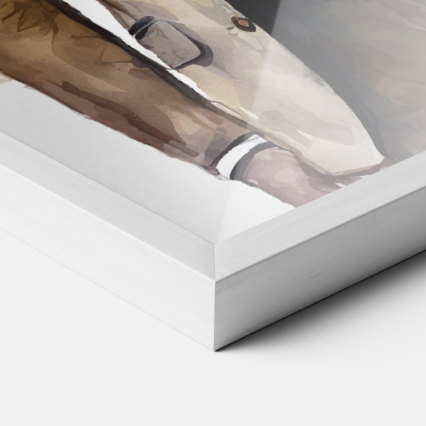 Keretezett Poszter Lion In Suit mockup 3