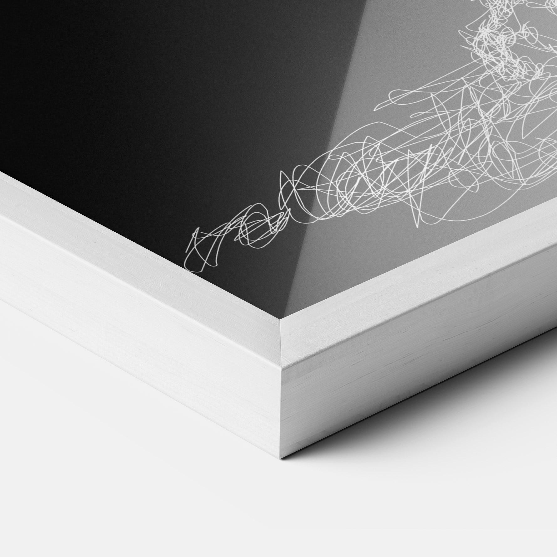 Keretezett Poszter Lion Signature mockup 3