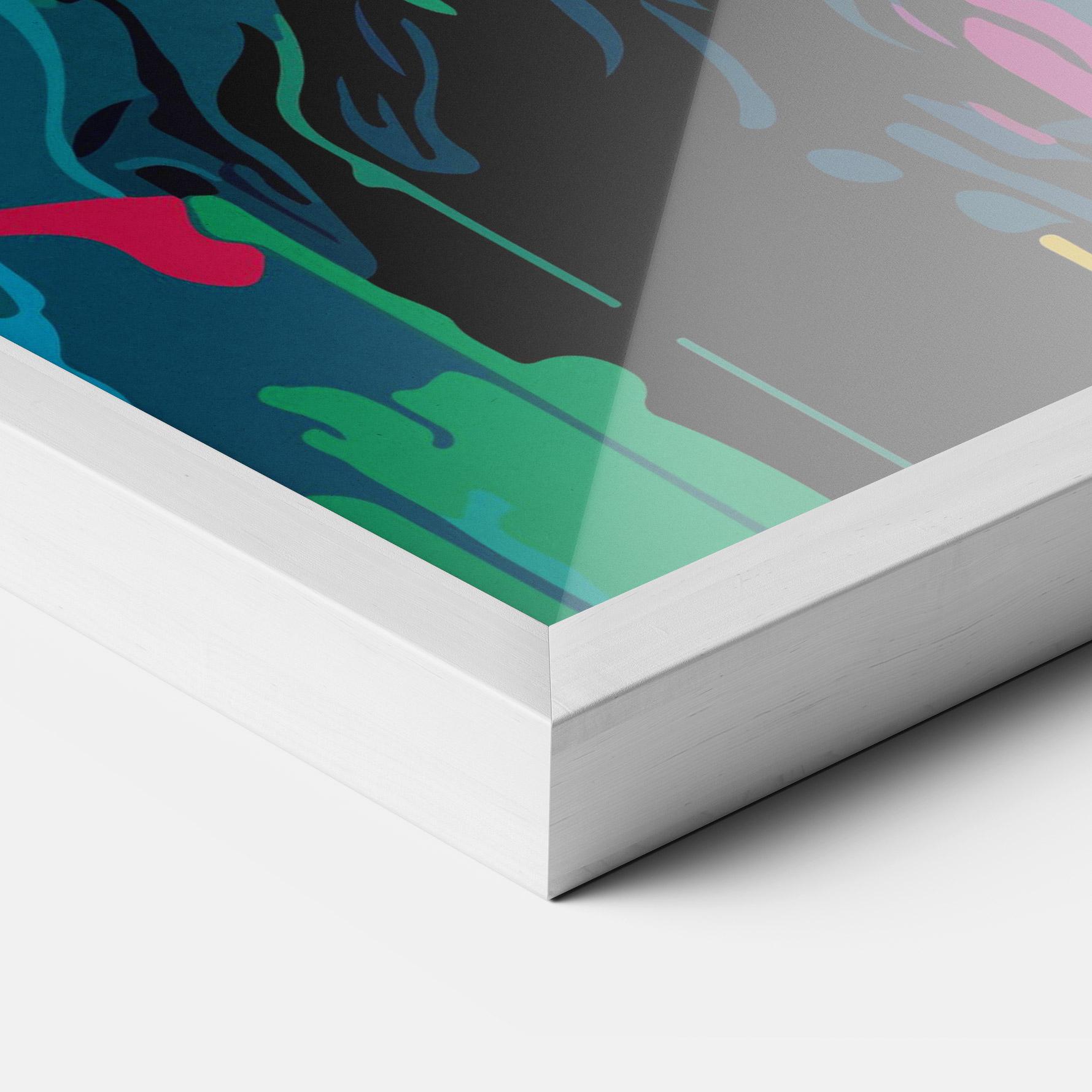 Keretezett Poszter Lion Splash mockup 3