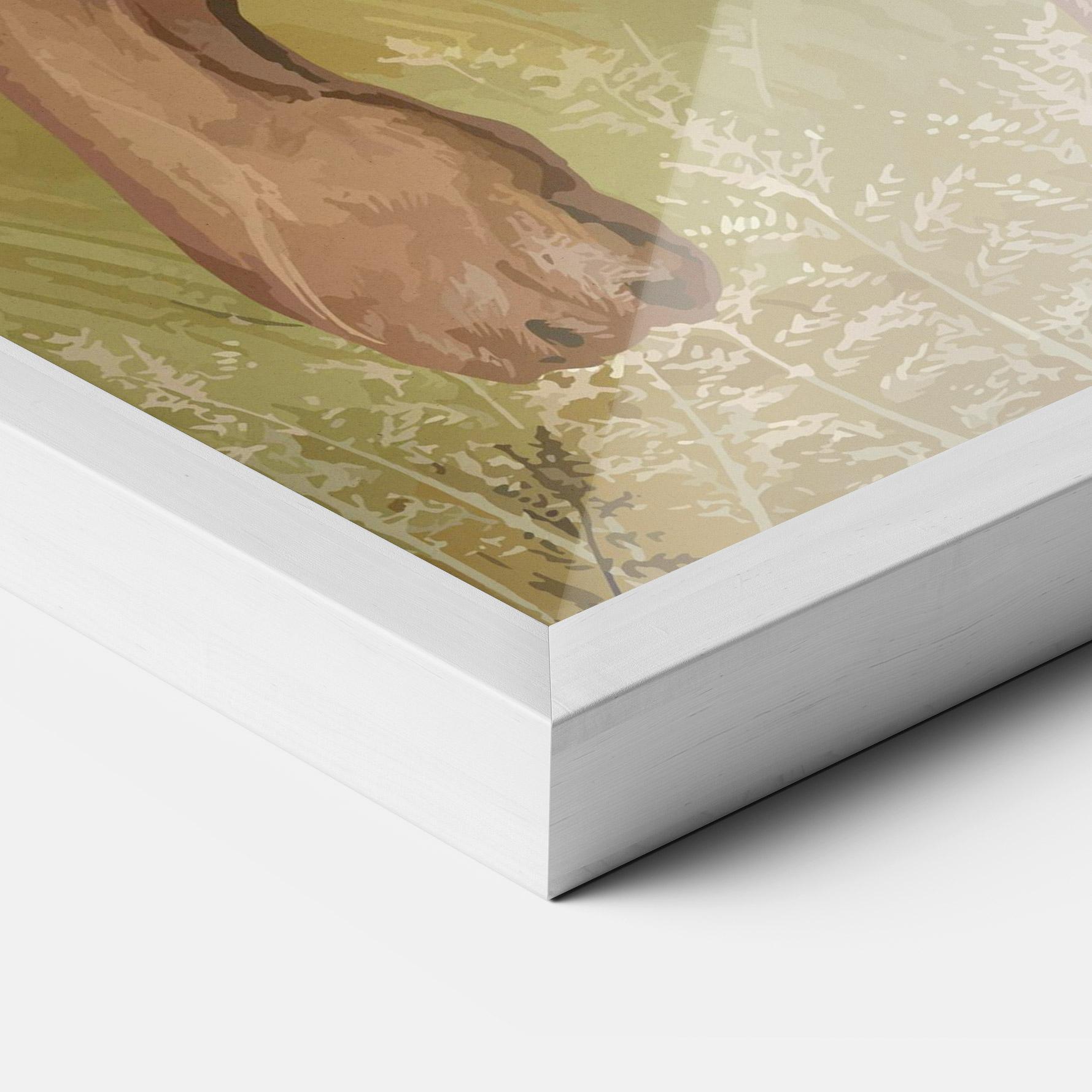 Keretezett Poszter Wild Lion mockup 3