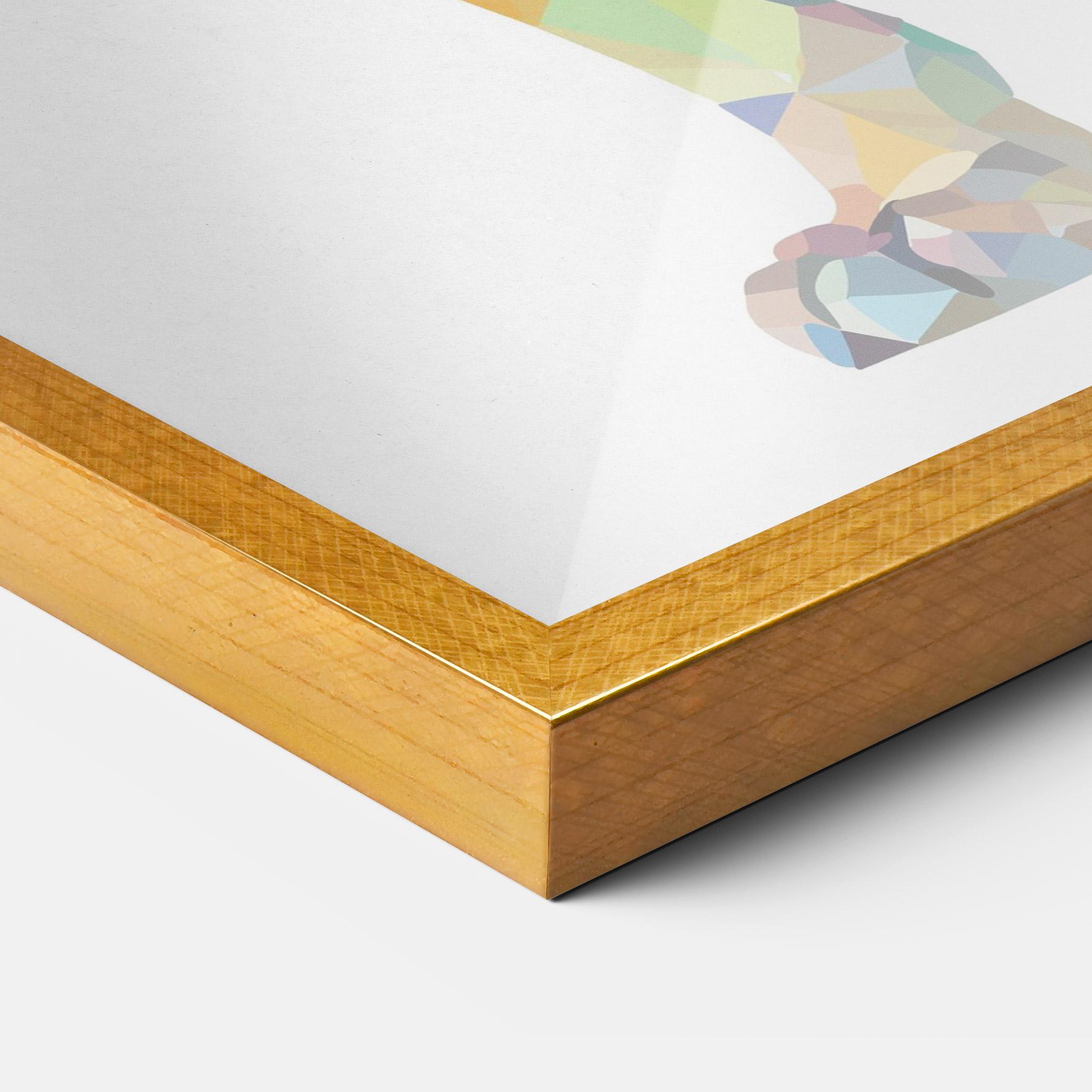 Keretezett Poszter Artistic Lion mockup 3